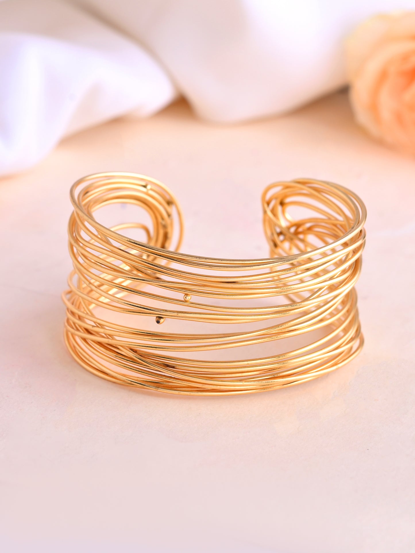 Gold Tone Open Cuff Bracelet | Women’s Fashion Jewellery For Women