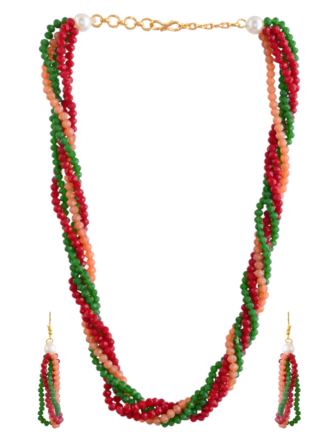 Multi-Beads necklace with earring For Women | Traditional jewellery