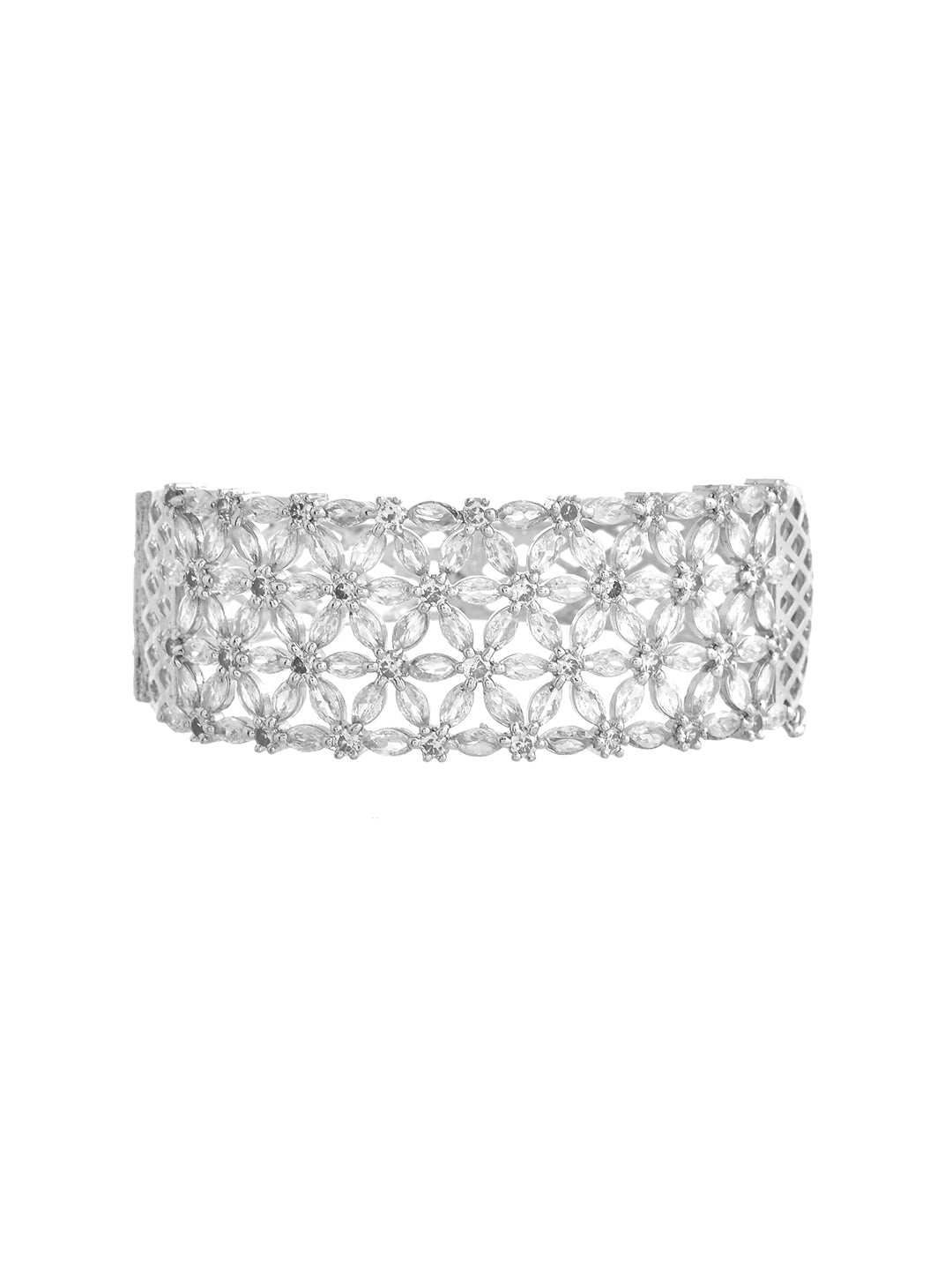 Silver American Diamond AD Bracelet for Women | Traditional & Party Wear jewellery