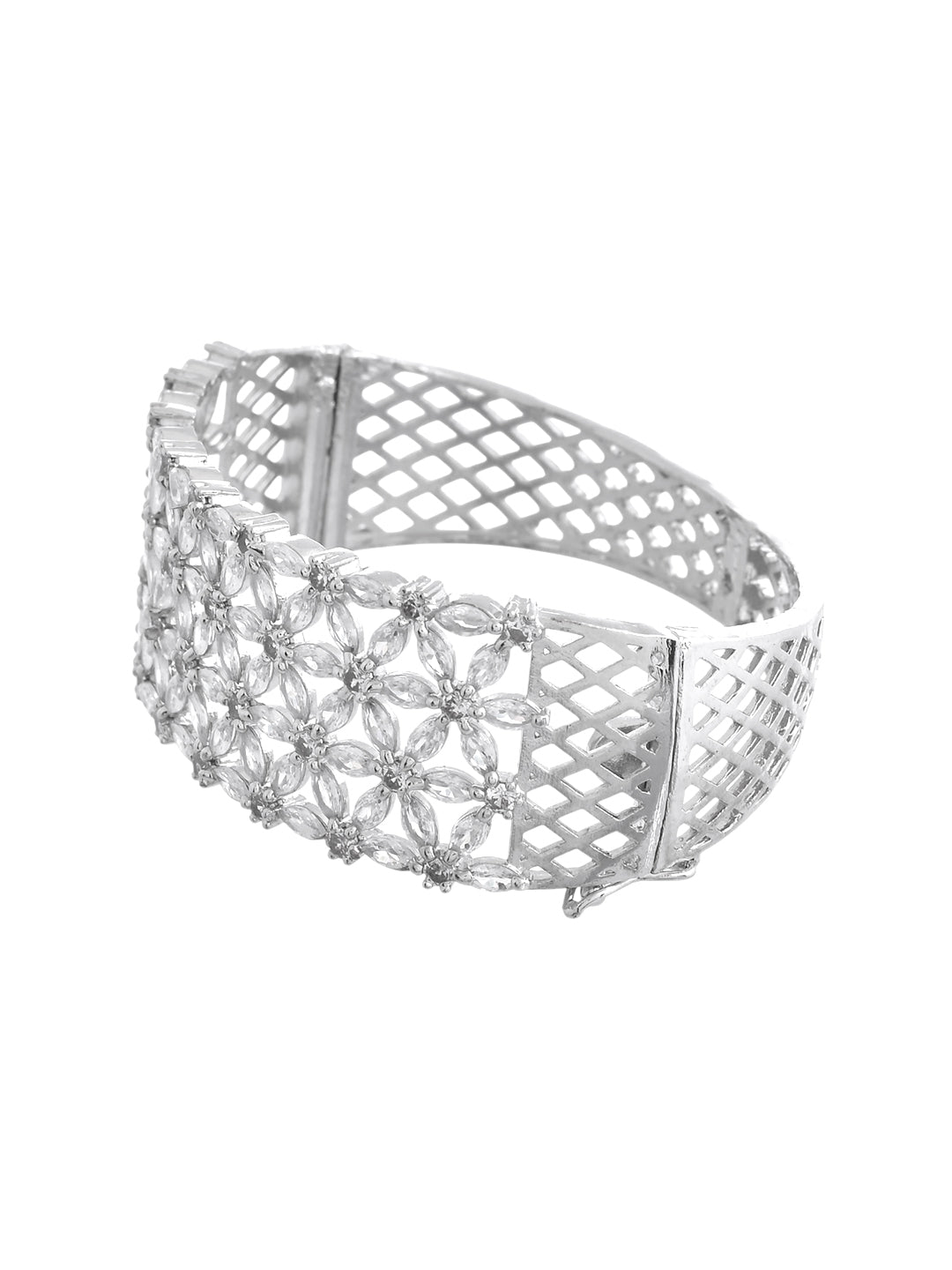 Silver American Diamond AD Bracelet for Women | Traditional & Party Wear jewellery