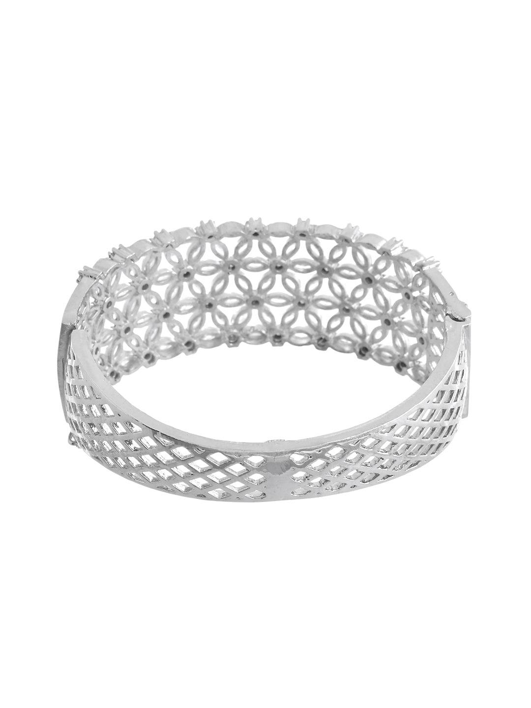 Silver American Diamond AD Bracelet for Women | Traditional & Party Wear jewellery
