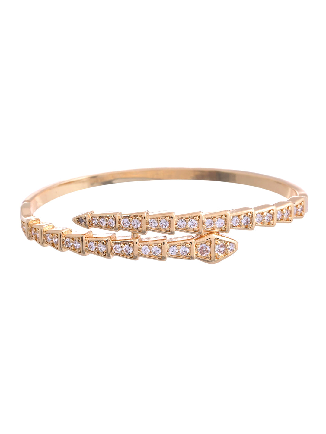 Gold-Toned Diamond-Studded Bracelet for Women | Daily & Party Wear Jewellery