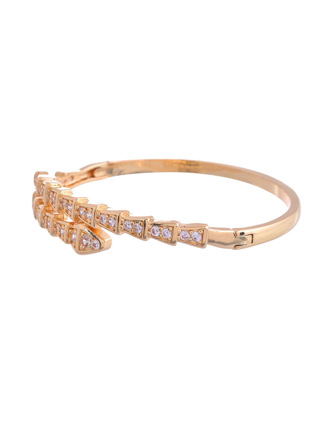 Gold-Toned Diamond-Studded Bracelet for Women | Daily & Party Wear Jewellery