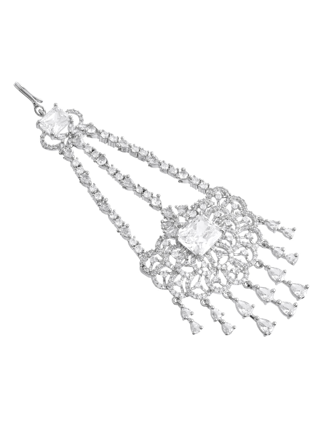 American Diamond Bridal Paasa Maangtika For Women | Party & AD Jewellery