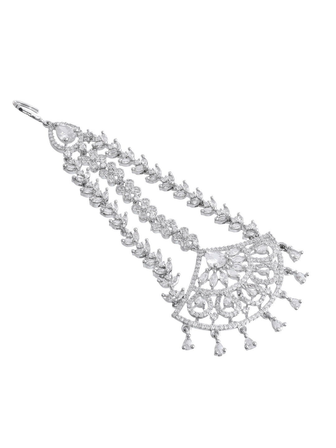 American Diamond CZ Paasa Maangtika for Women | Party & AD jewellery