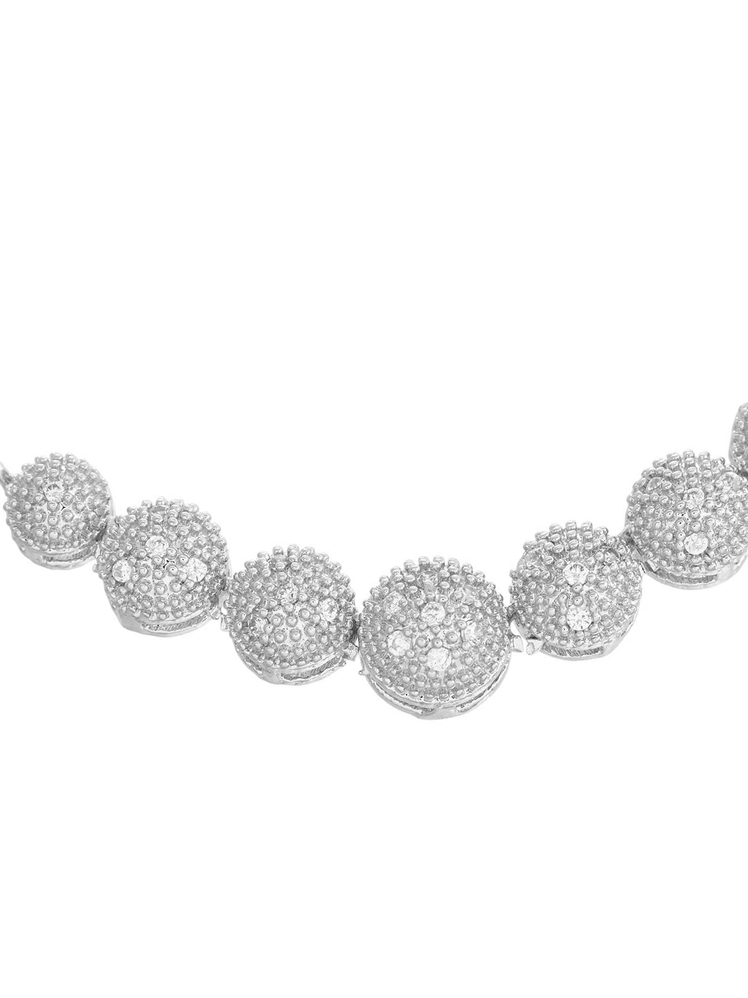 Silver-Toned American Diamond Chain Bracelet for Women | Daily & Party Wear Jewellery
