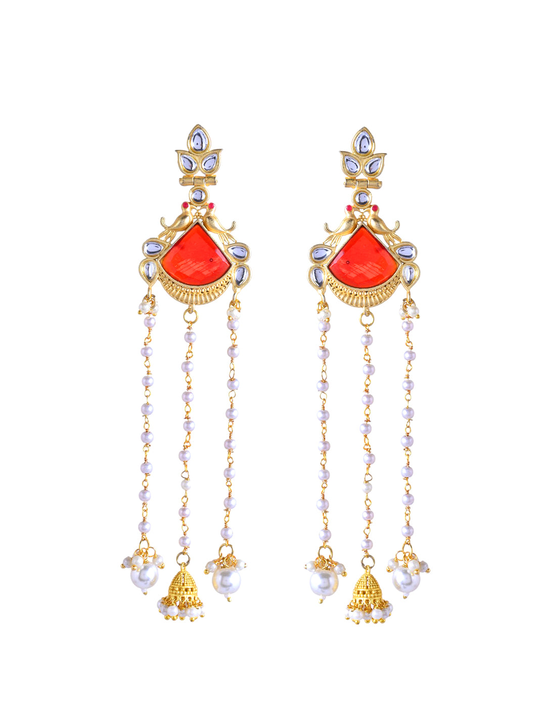 Traditional Pearl Drop Long Jhumka Earrings for Women | Ethnic Bridal Jewelry