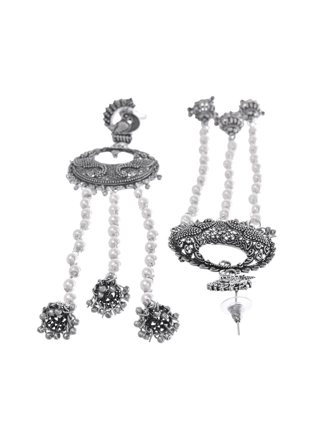 Oxidized Silver Jhumka Earrings for Women | Indian Ethnic Jewelry