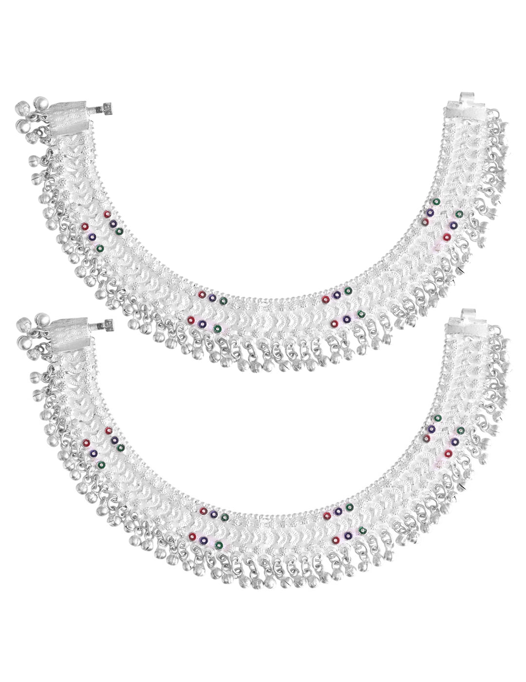 Silver-Plated Heavy Ghungroo Payal For Women | Ethnic Anklet