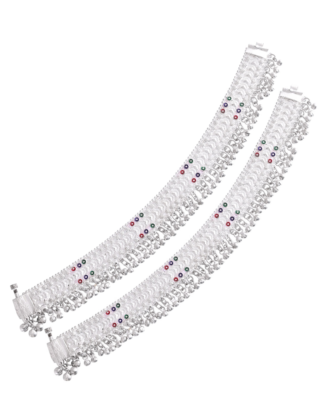 Silver-Plated Heavy Ghungroo Payal For Women | Ethnic Anklet
