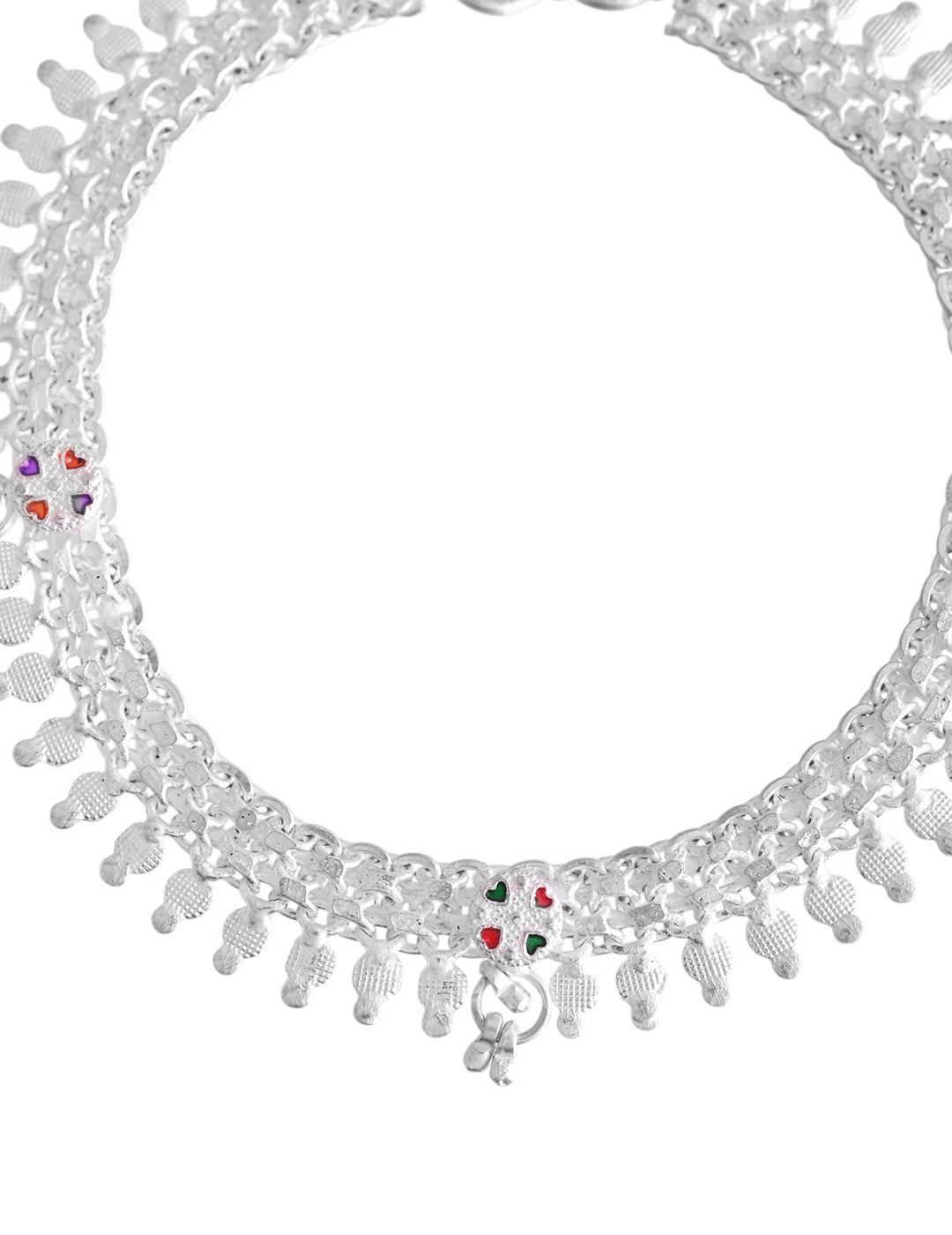 Handcrafted Silver Plated Anklet With Bead | Traditional & Party Wear Payal