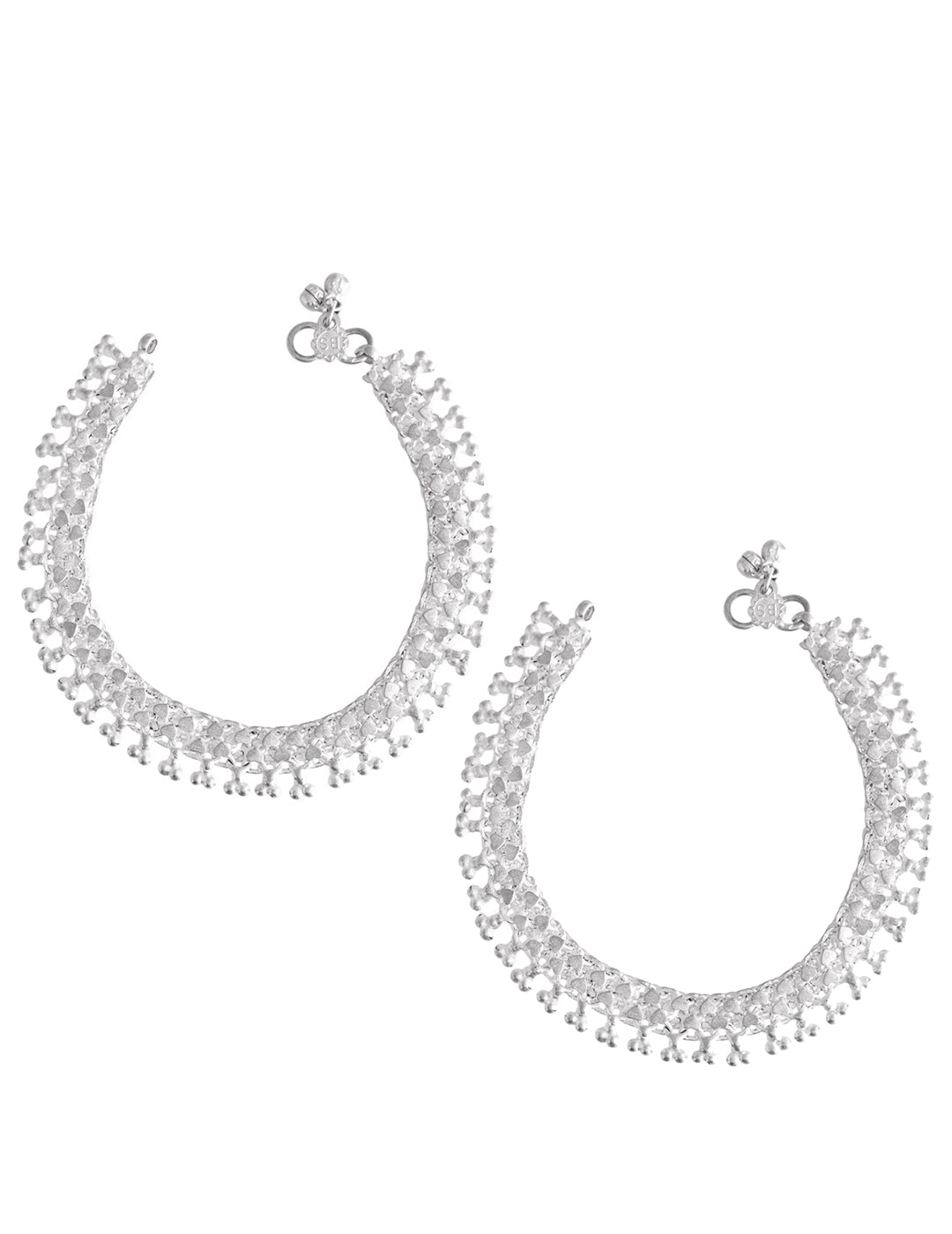 Ethnic Silver-Plated Ghungroo Broad Anklet For Women |Traditional Rajasthani Payal