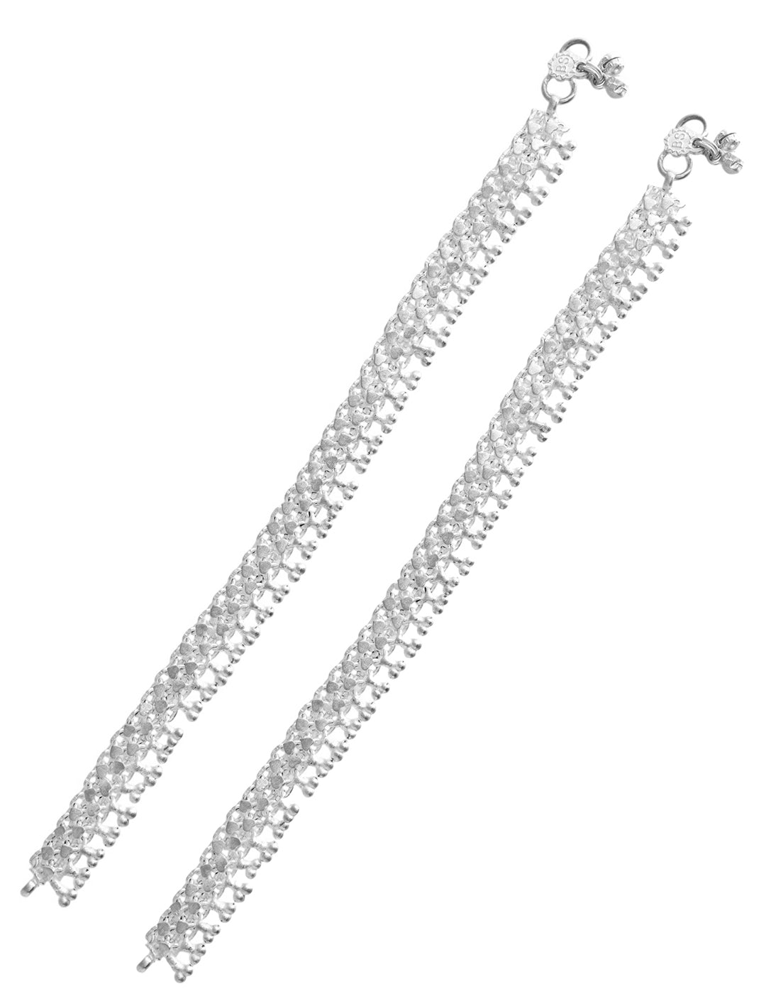 Ethnic Silver-Plated Ghungroo Broad Anklet For Women |Traditional Rajasthani Payal