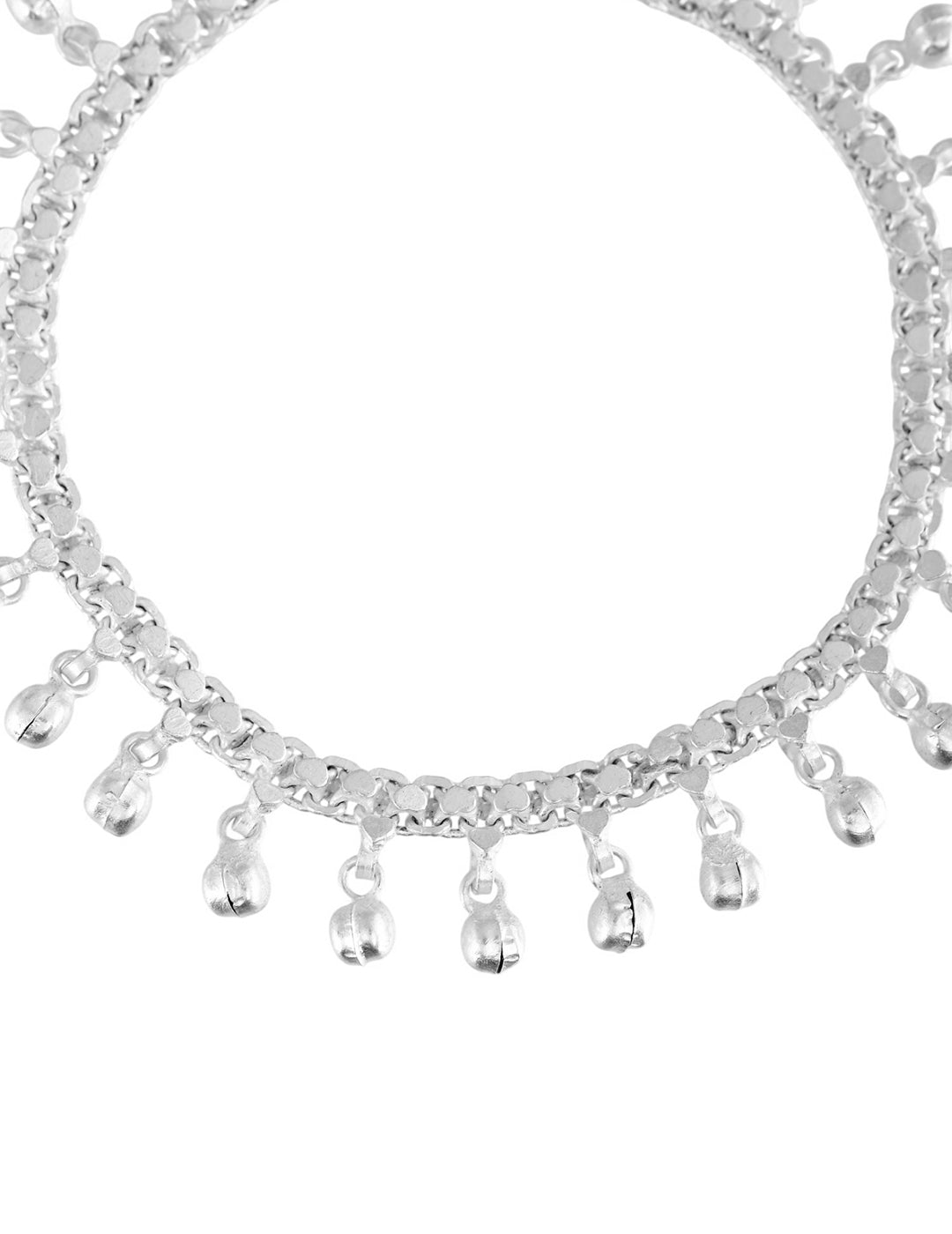 Silver-Plated Brass Ghungroo Anklet Set For Women | Lightweight Daily Wear Ethnic Payal