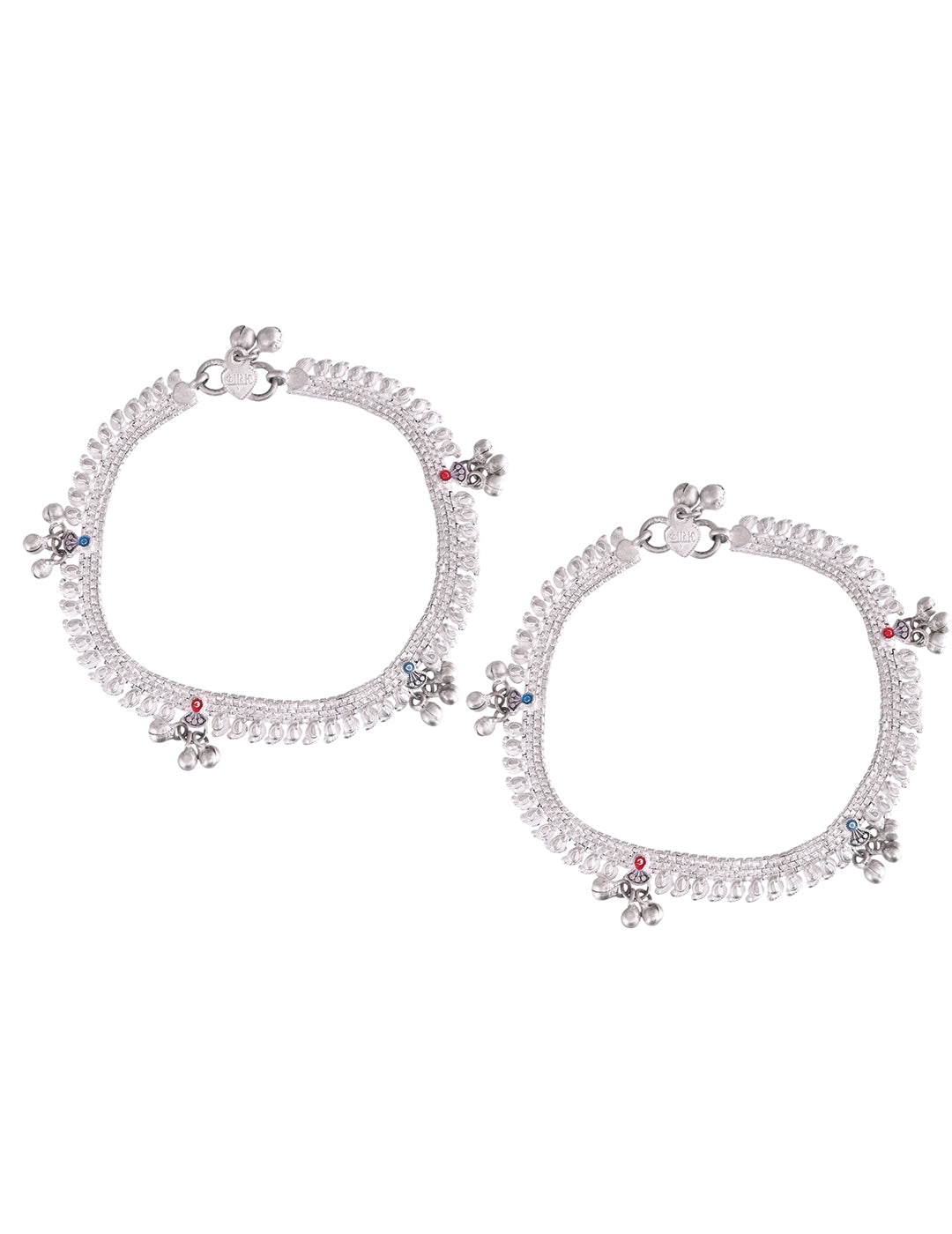 Silver-Plated Brass Ghungroo Anklet For Women |  Ethnic Payal Set
