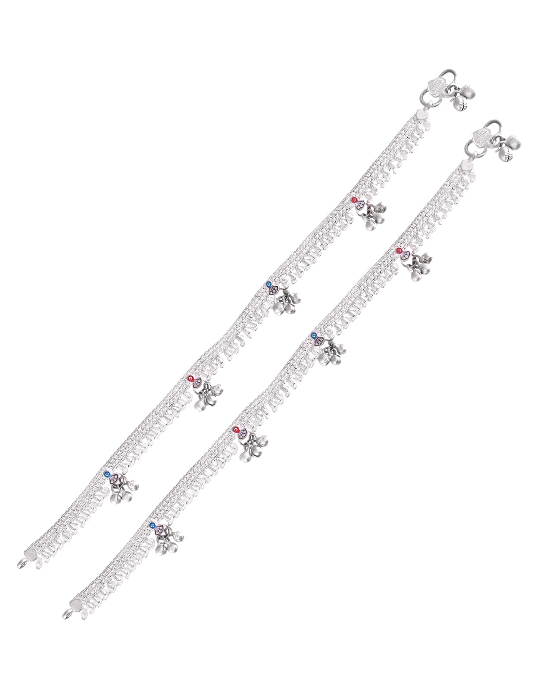 Silver-Plated Brass Ghungroo Anklet For Women |  Ethnic Payal Set