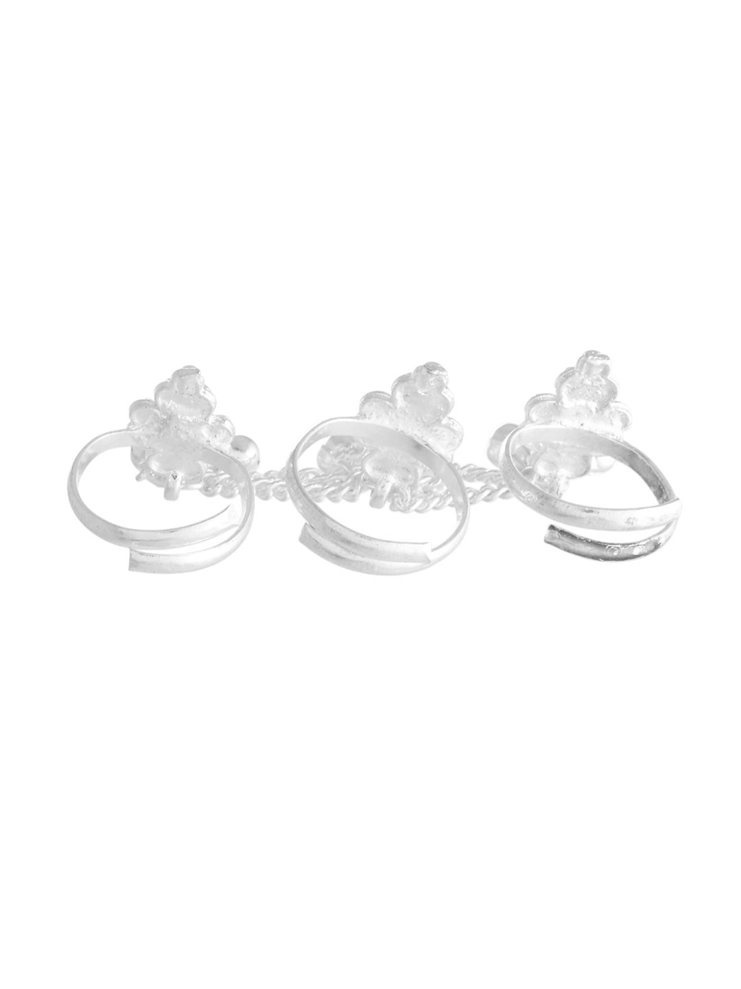 Traditional Silver-Plated Chained Toe Ring & Bichhiya Set with Ghungroo for Women | Bridal & Ethnic Accessories