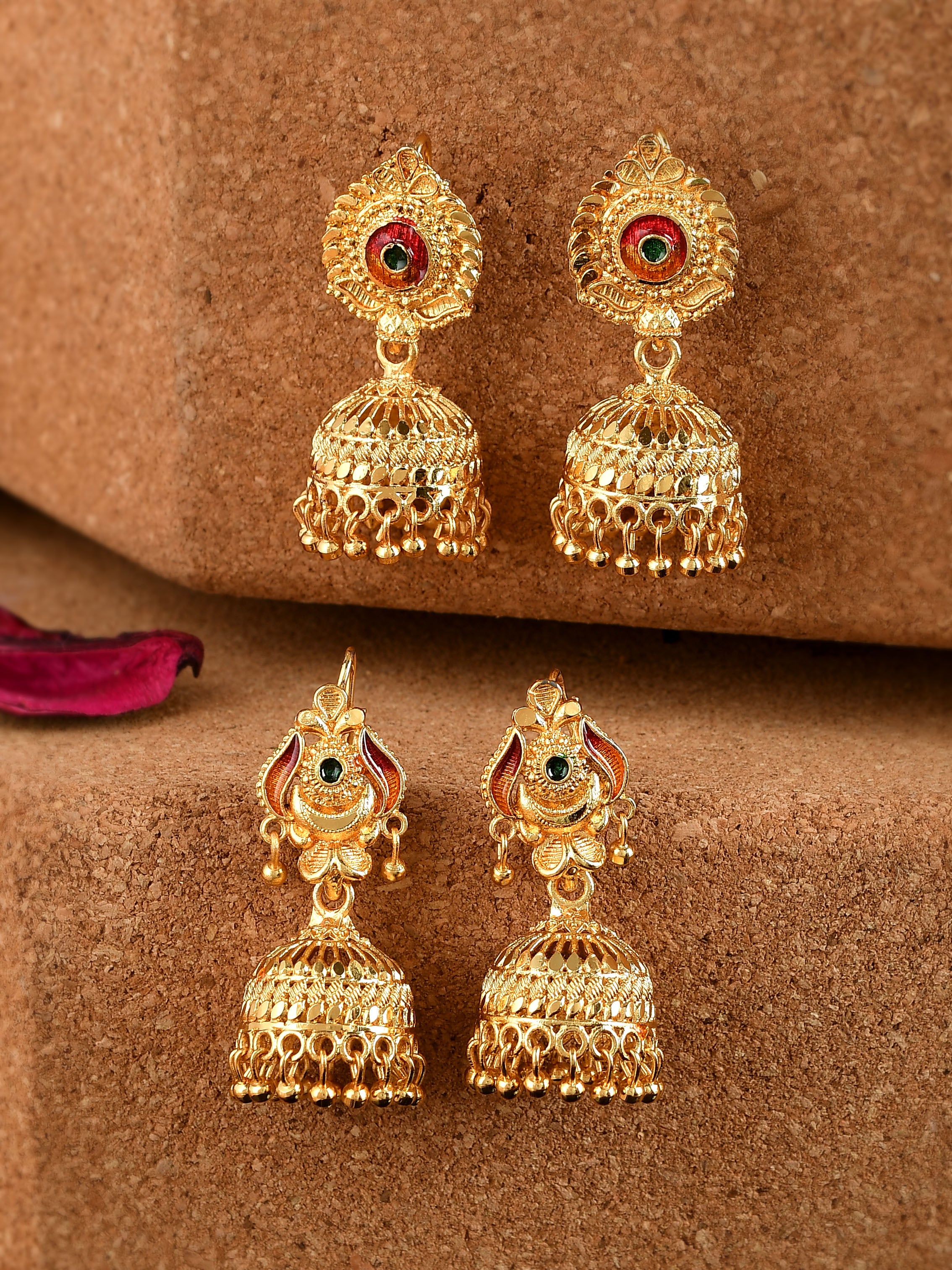 Gold Jhumkas With Prices That Are Affordable for You to Look Stunning