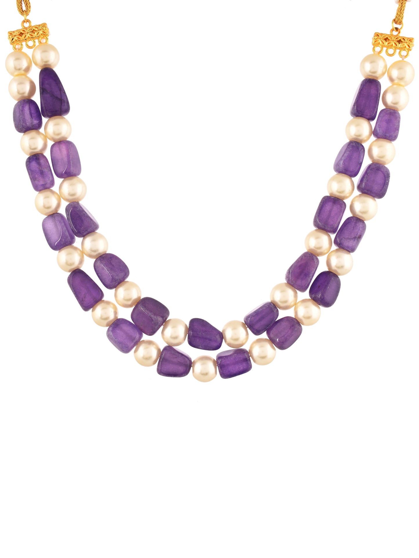 Pearl and Amethyst Necklace For Women & Girls