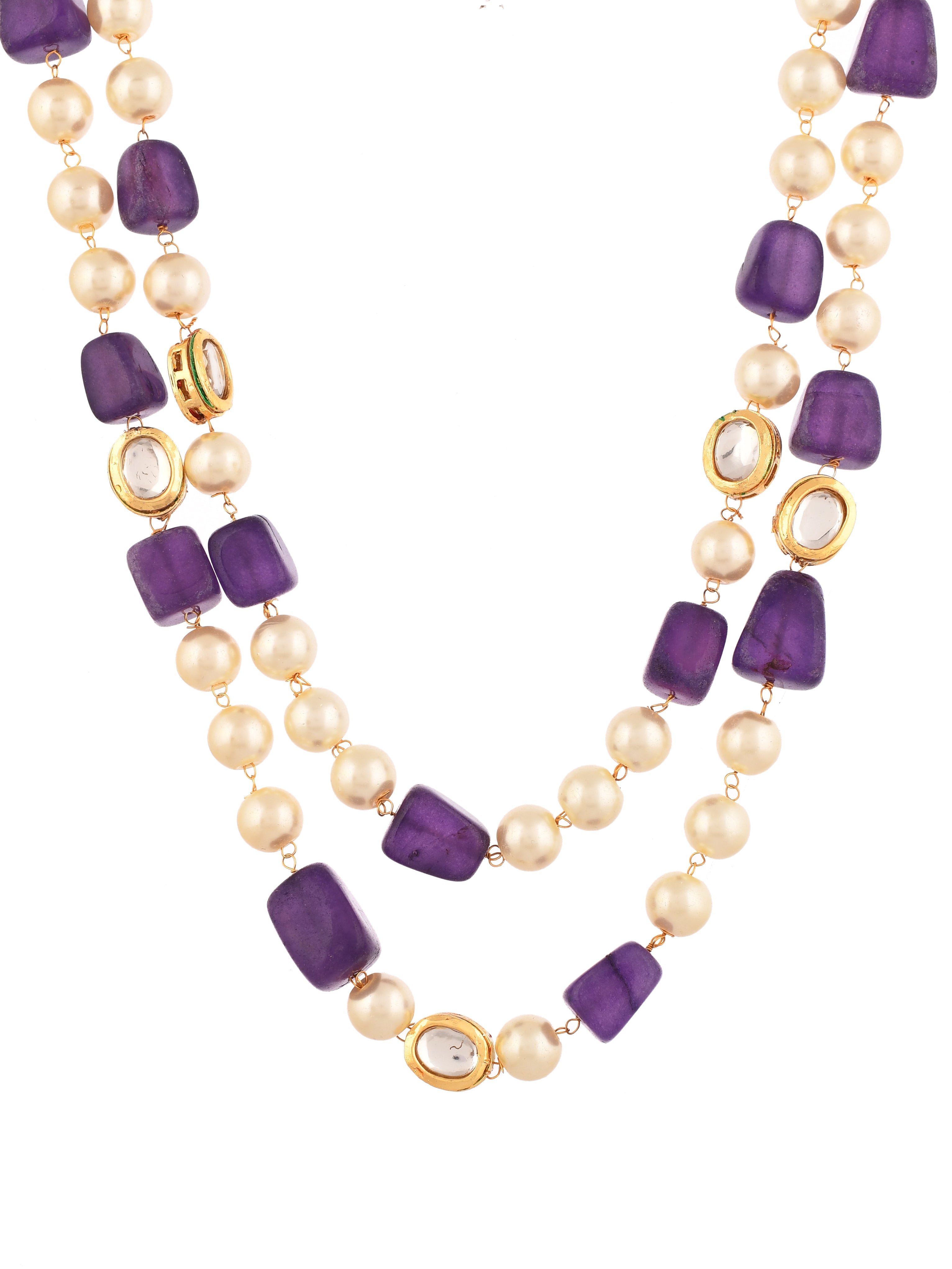 Coin discount pearl and amethyst necklace set