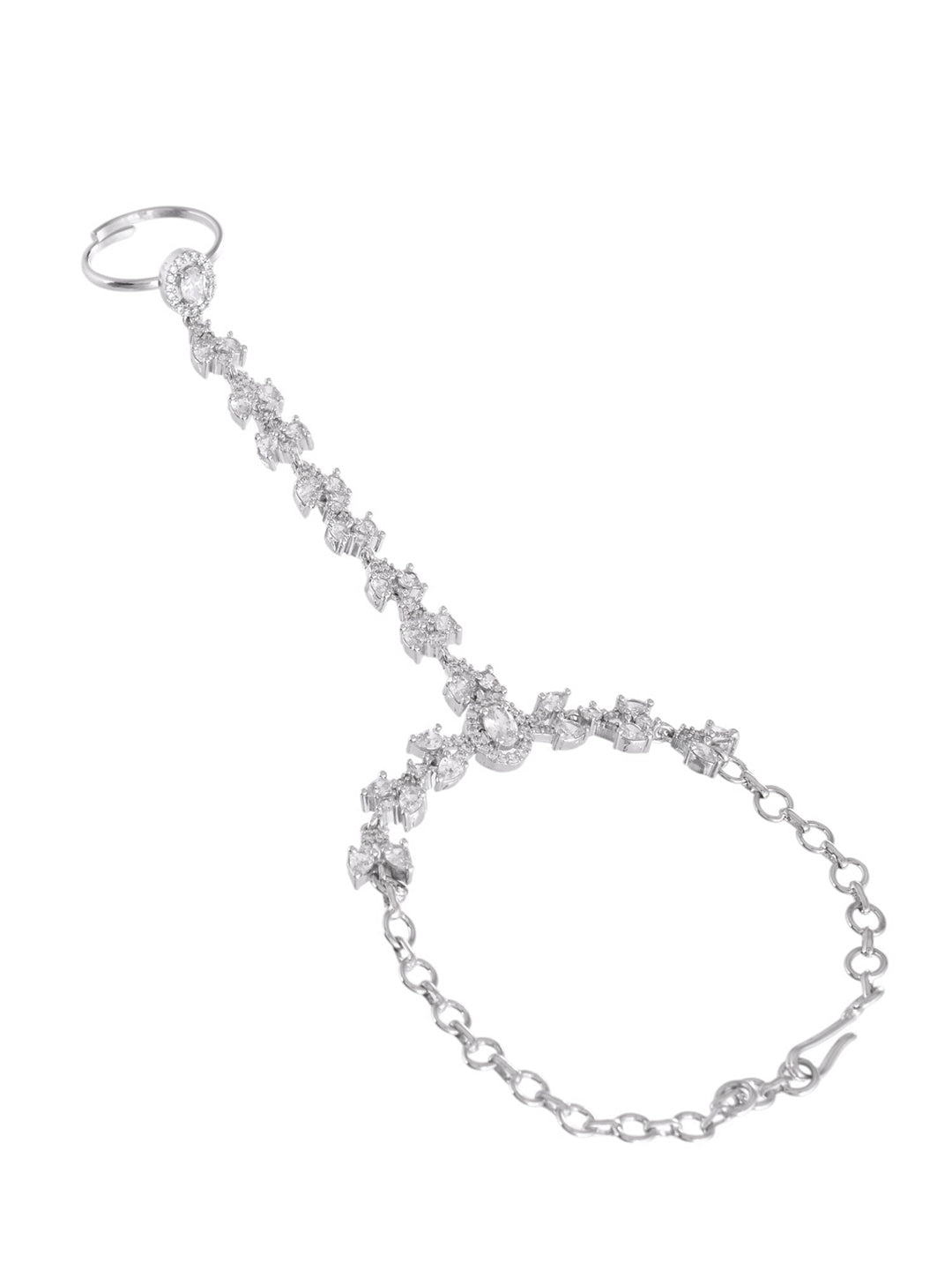 American Diamond Bracelet Ring Haathphool For Women | Wedding & Party Wear Jewellery