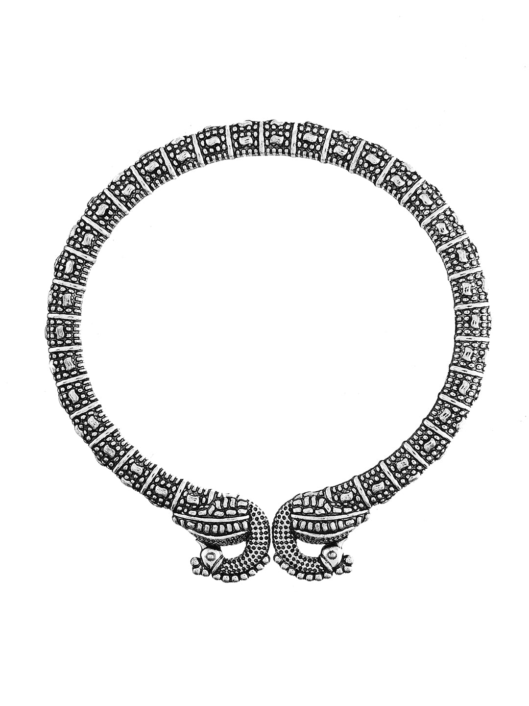Antique Silver Oxidised Peacock Design Bangle For Women & Girls | Traditional Ethnic Kada