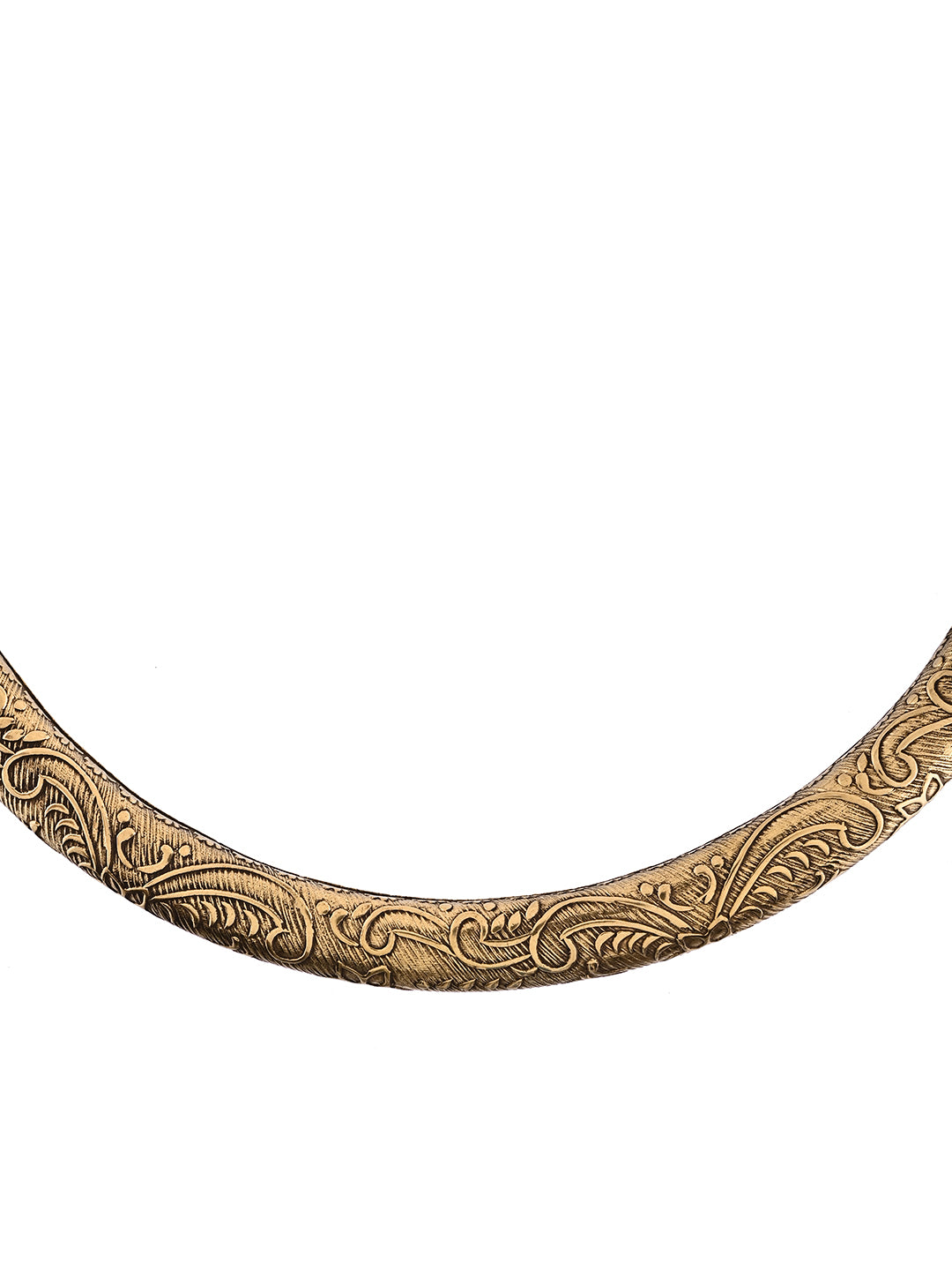 Antique Gold Torque Necklace | Western Open Collar Choker Necklace For Women