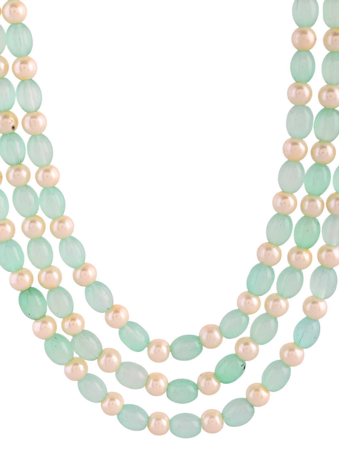 Traditional Layerd Beaded Ethnic Necklace With Kundan-Style Pendant For Women