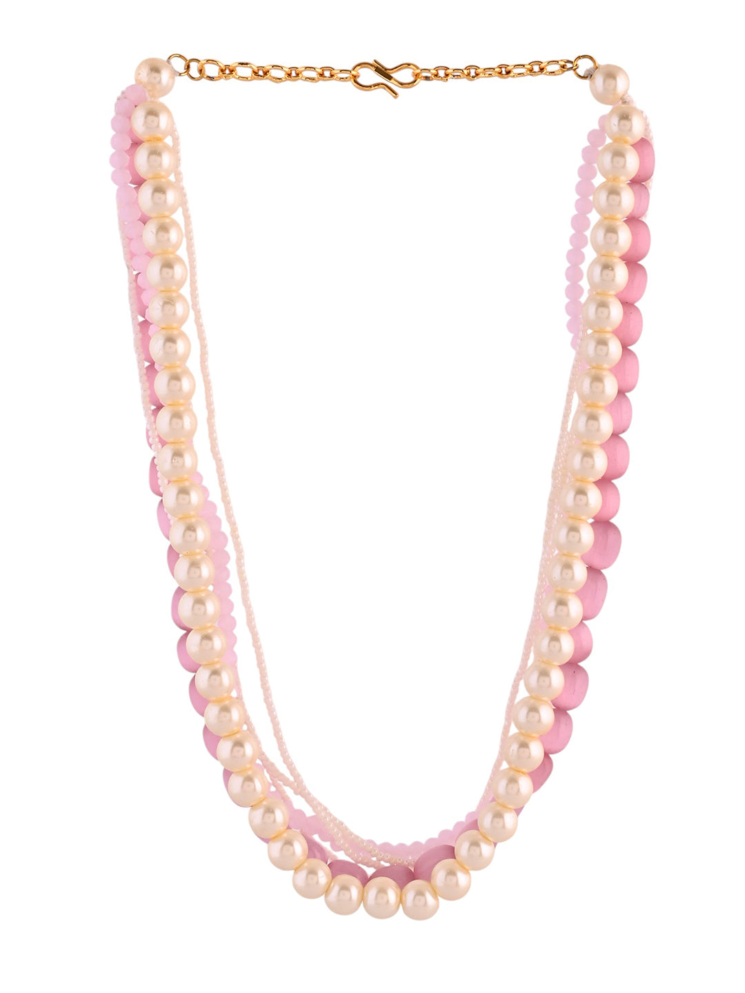 Festive Pink Beaded Haar Mala For Women | Ethnic Necklace For Women