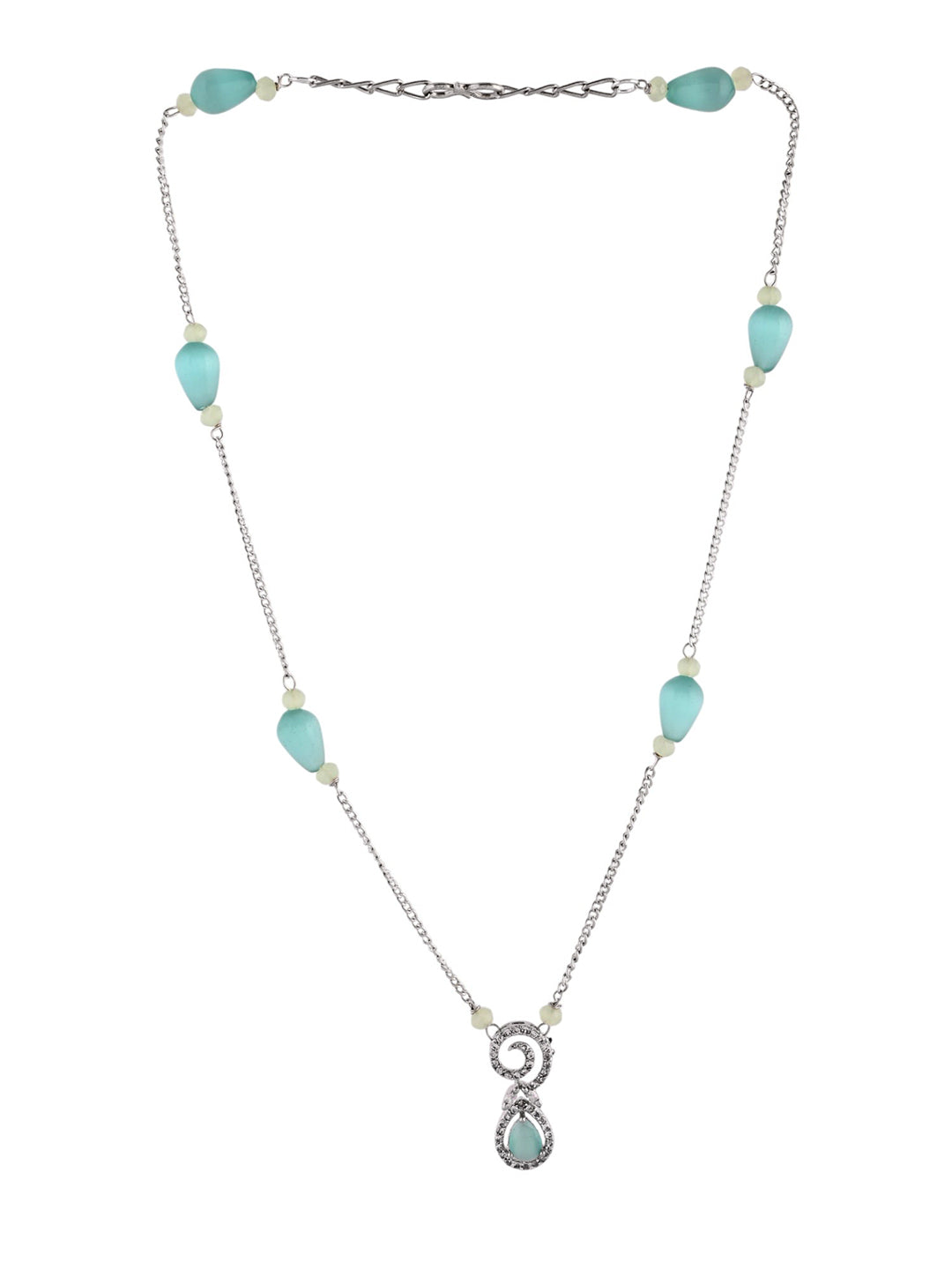 Handcrafted Mint Green Pendant Necklace | Everyday Wear Necklace For Women