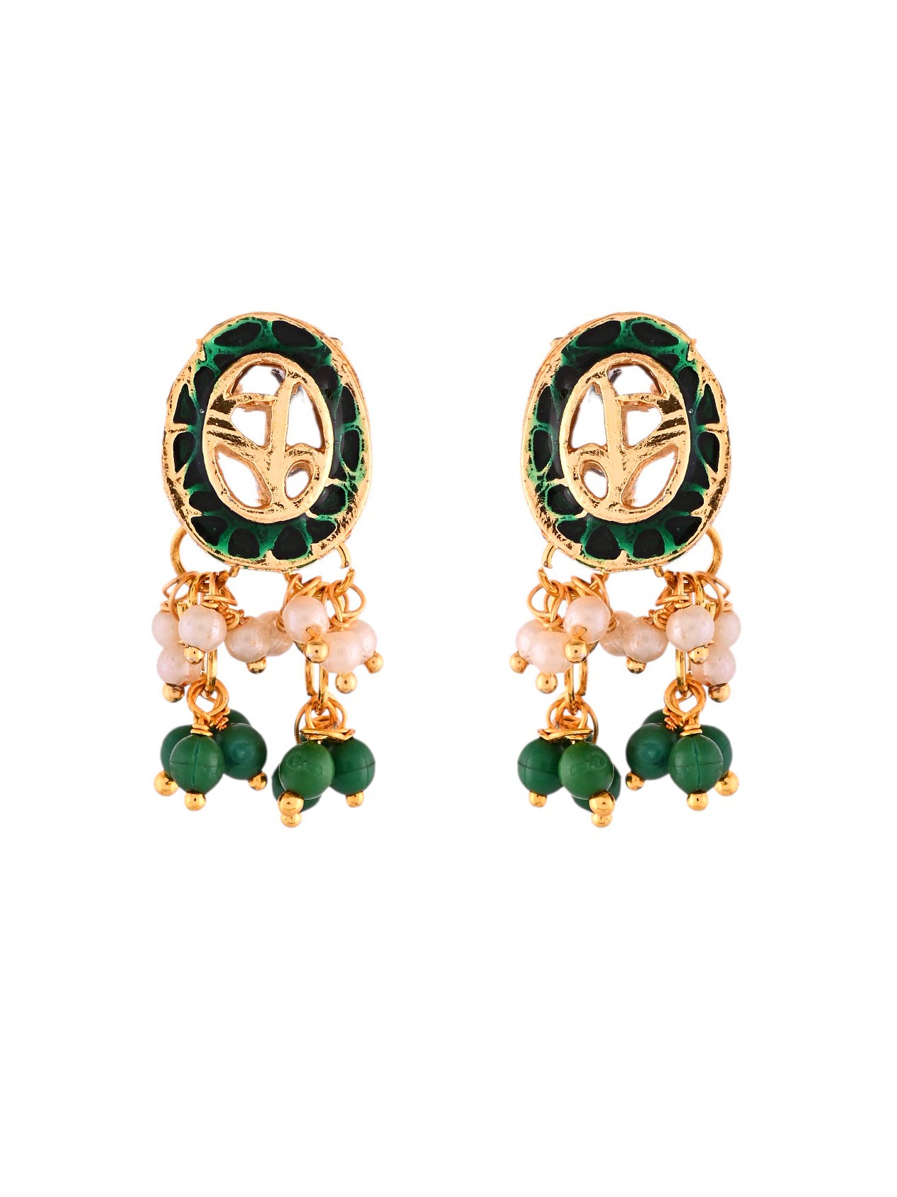 Classic Multi-Layer Pearl Necklace Set With Traditional Kundan Pendant Set For Women