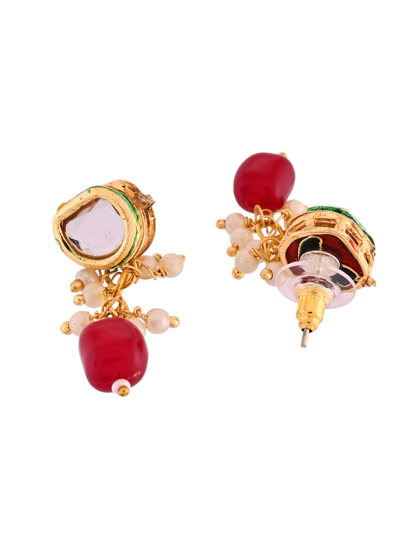 Gold-Plated Multi-Layer Green Bead Jewellery Set | Traditional Ethnic Bridal Set For Women