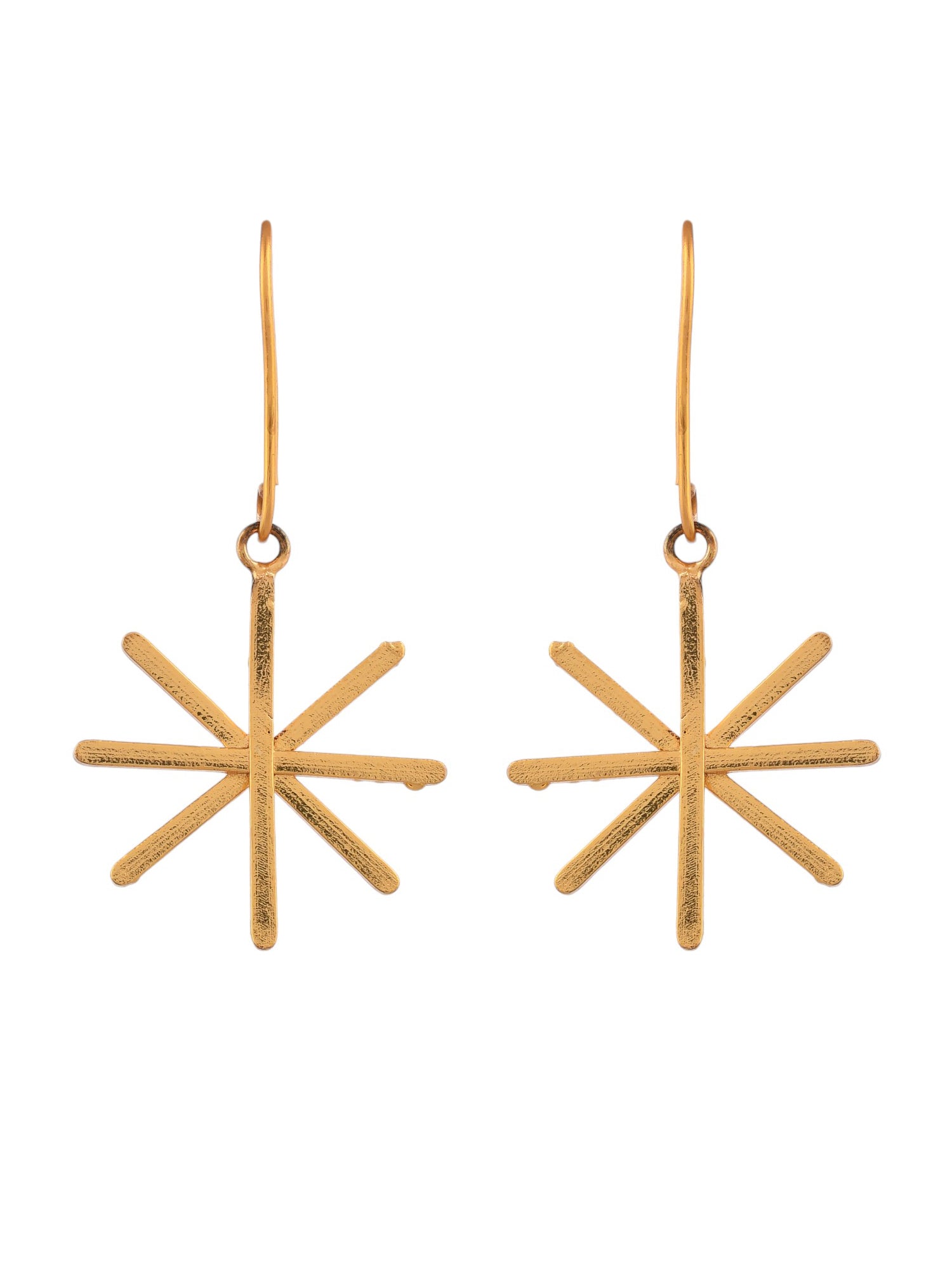 Radiant Gold Starburst Earrings