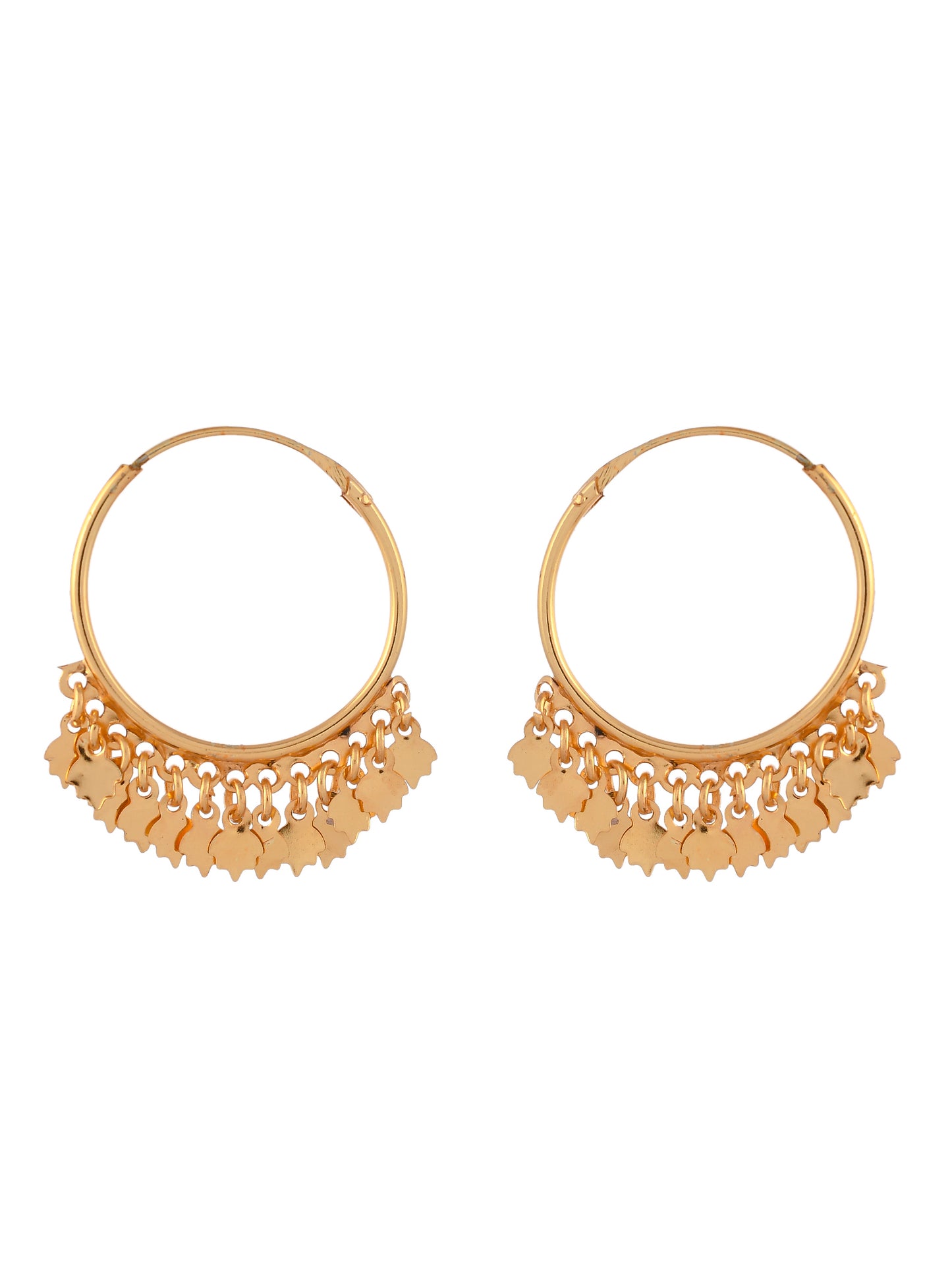 Combo of 3 Gold Plated Meenakari Angoothi And Designer Hoop earrings