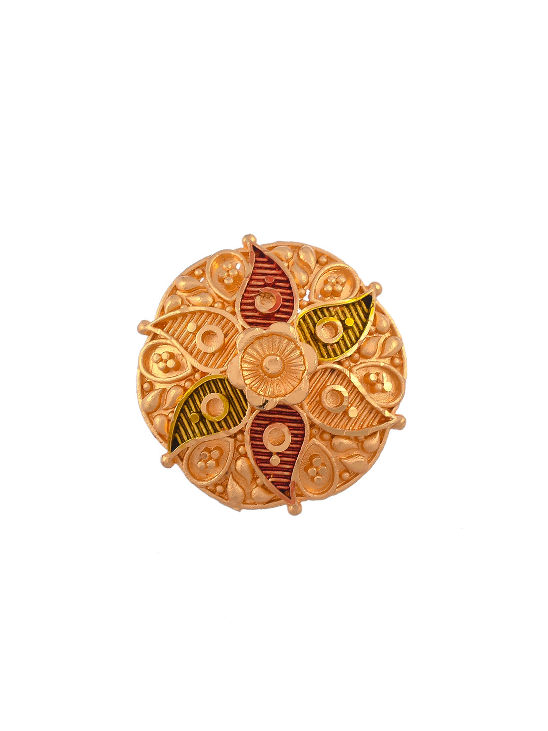 Combo of 3 Gold Plated Meenakari Angoothi And Hoop earrings