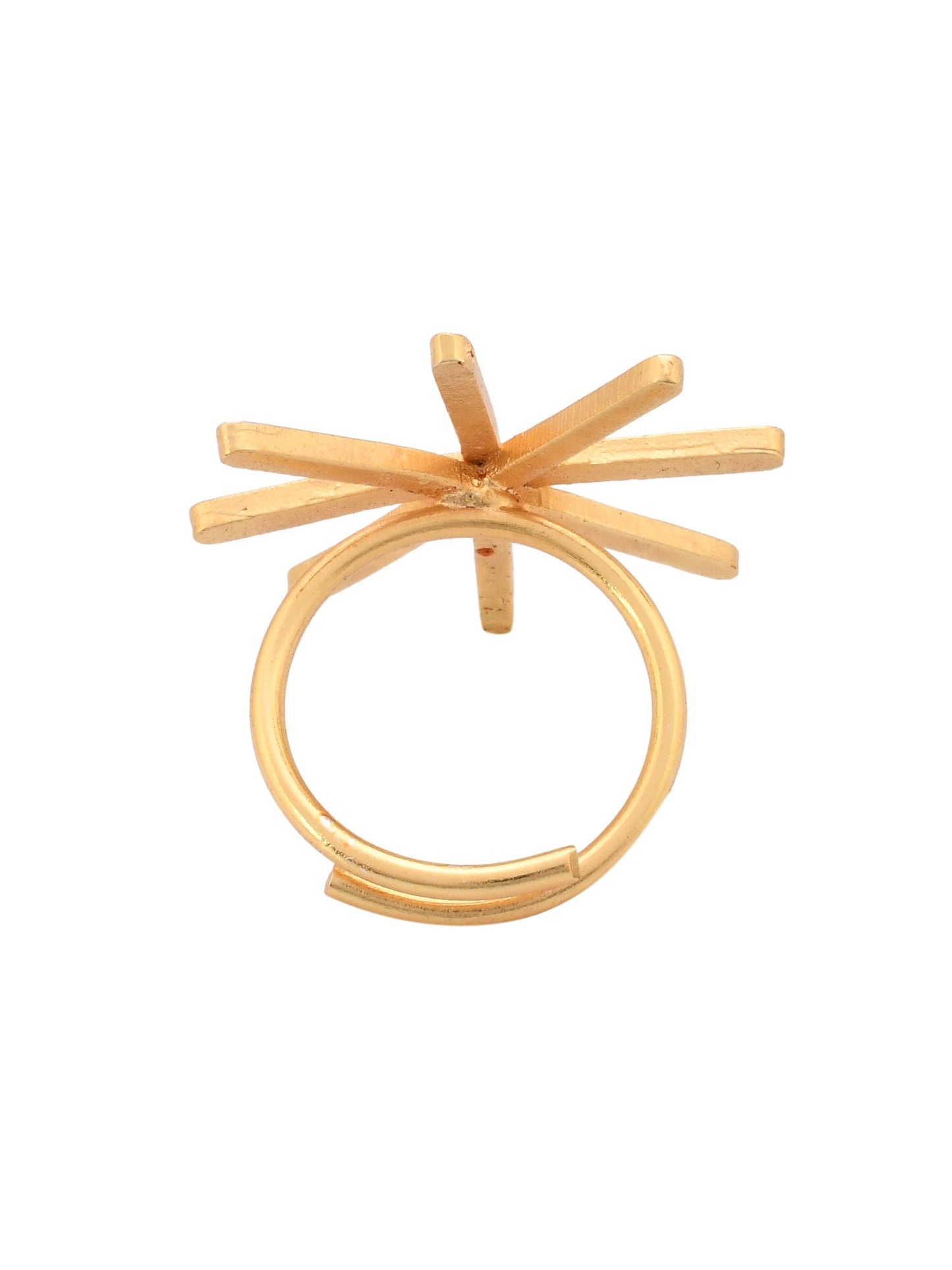 Gold-Plated Flowe Ring for Women