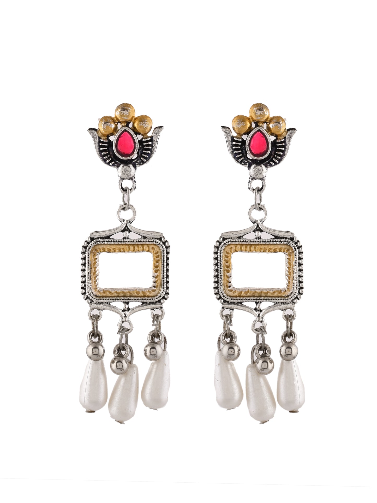 Traditional Oxidised Tribal Necklace Set With Earrings For Women | Boho Jewellery For Ethnic & Casual Wear