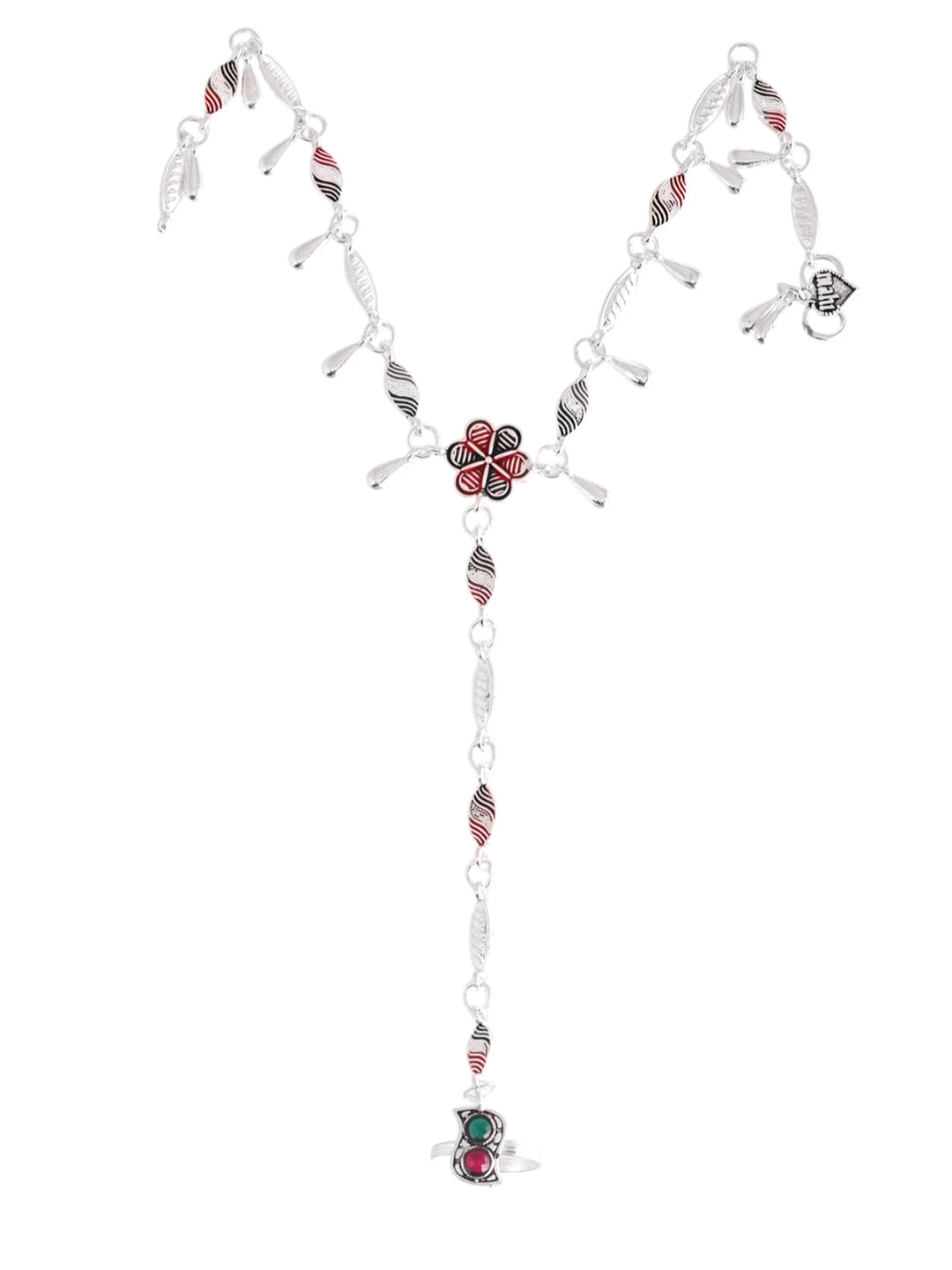 Silver-Plated Toe Ring & Anklet Set for Women & Girls | Adjustable Indian Foot Jewelry