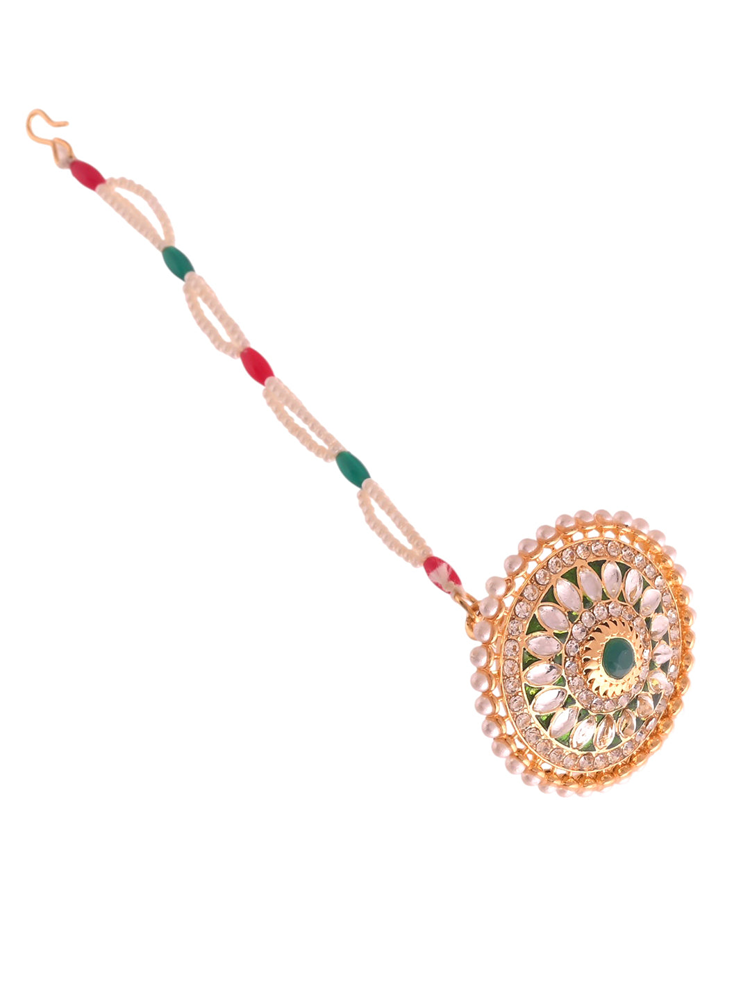 Traditional Rajasthani Borla Maang Tikka for Women | Bridal Wedding Hair Jewelry | Ethnic Rajputi Jewellery