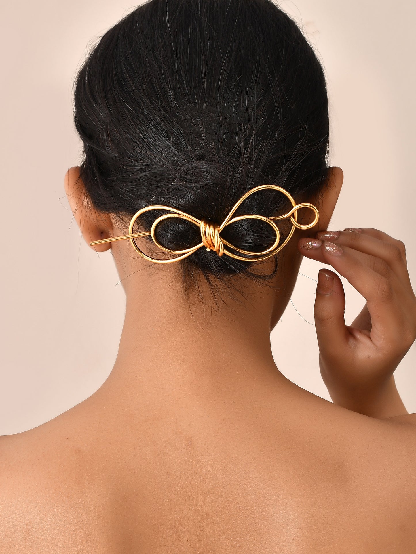 Gold plated Metalic Hair Bun Pin | Hair Accessories