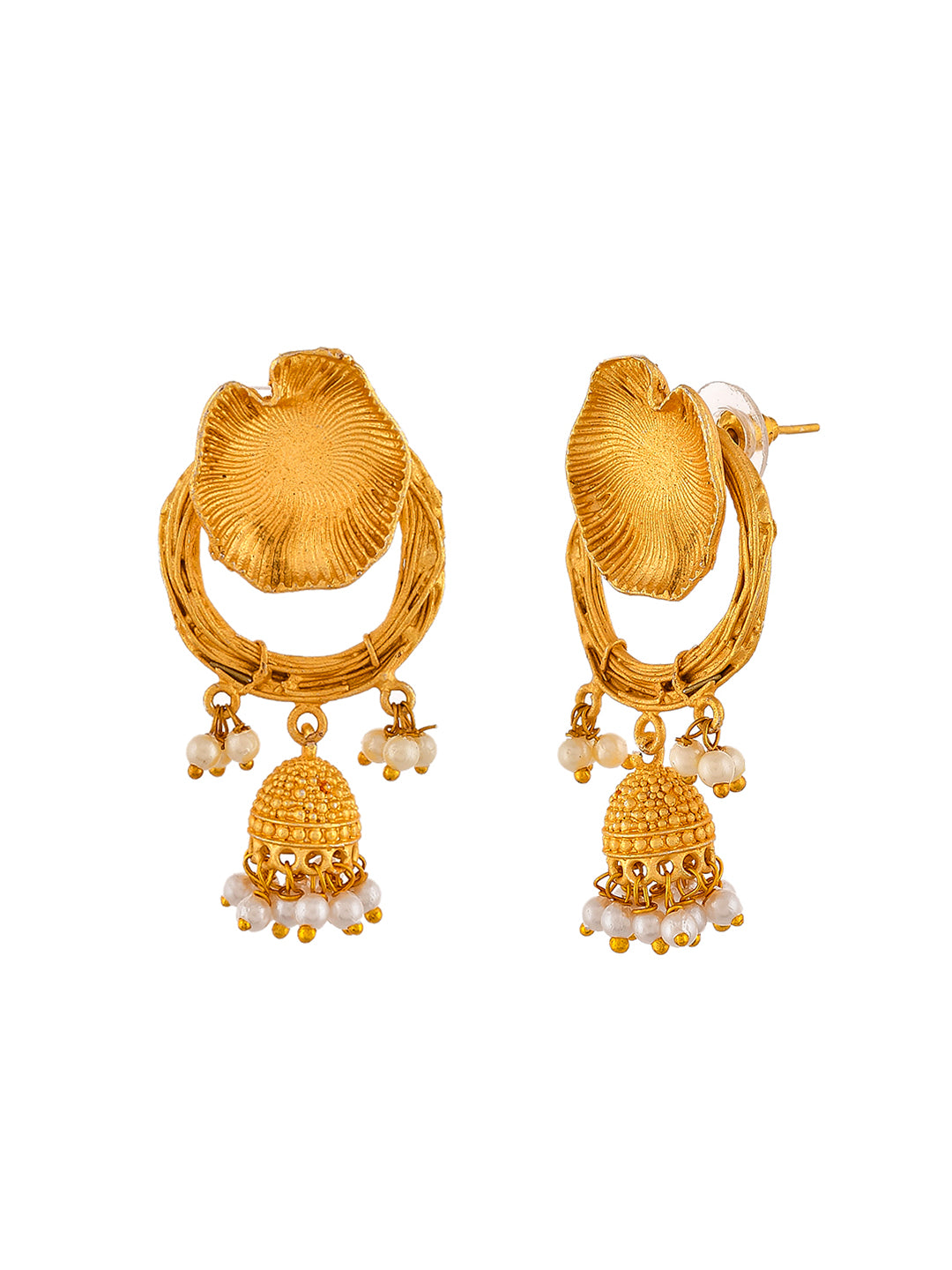 Buy online Gold Brass Jhumka Earring from fashion jewellery for Women by  Vighnaharta for ₹319 at 73% off | 2024 Limeroad.com