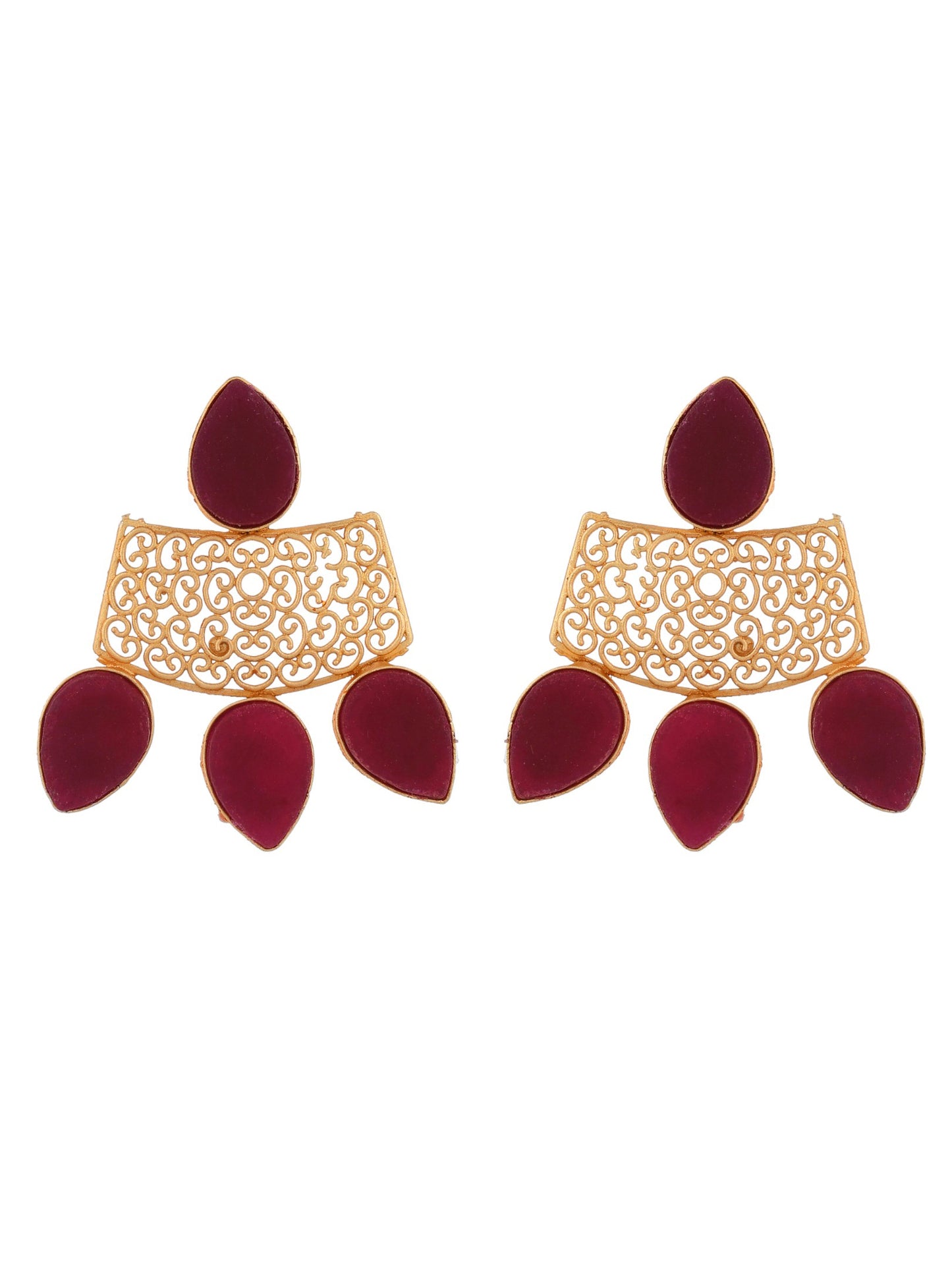 Gold plated drop earring