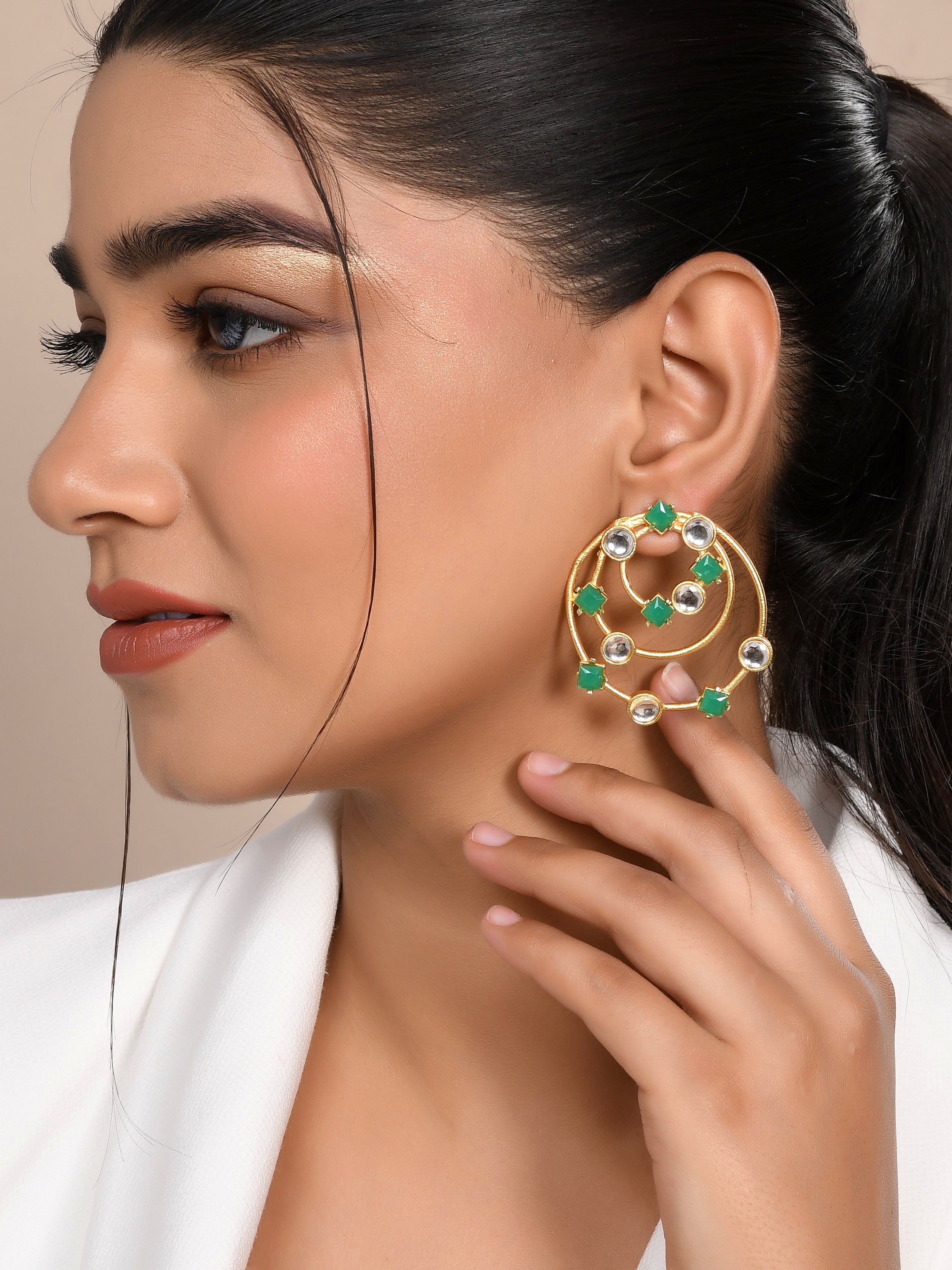 Harley Gold-plated hoop earrings | Adelfi London