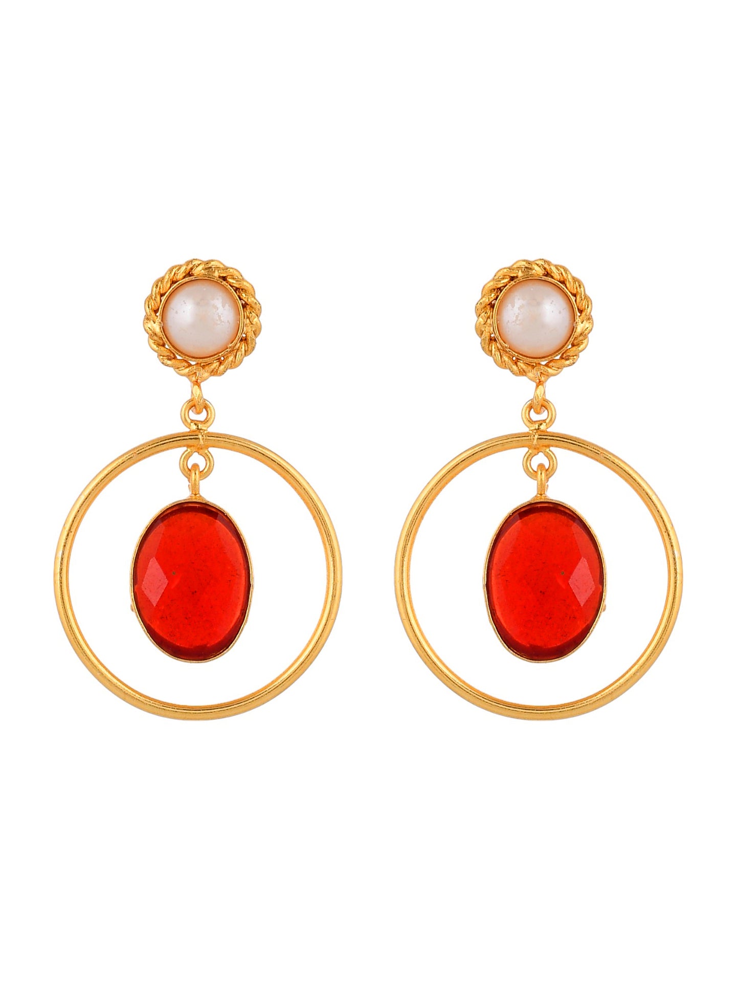 gold plated pearl drop earring – Silvermerc Designs
