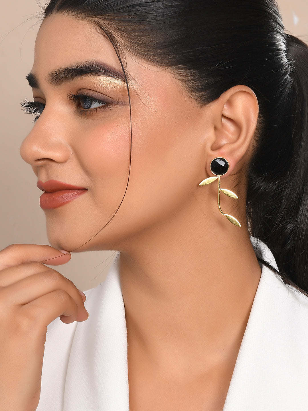 gold plated drop earring