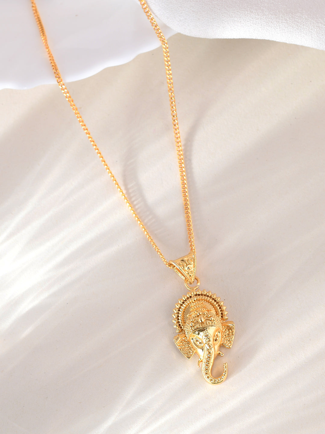 Gold tone Vighna Ganesh ji Pendant with for Women & girls