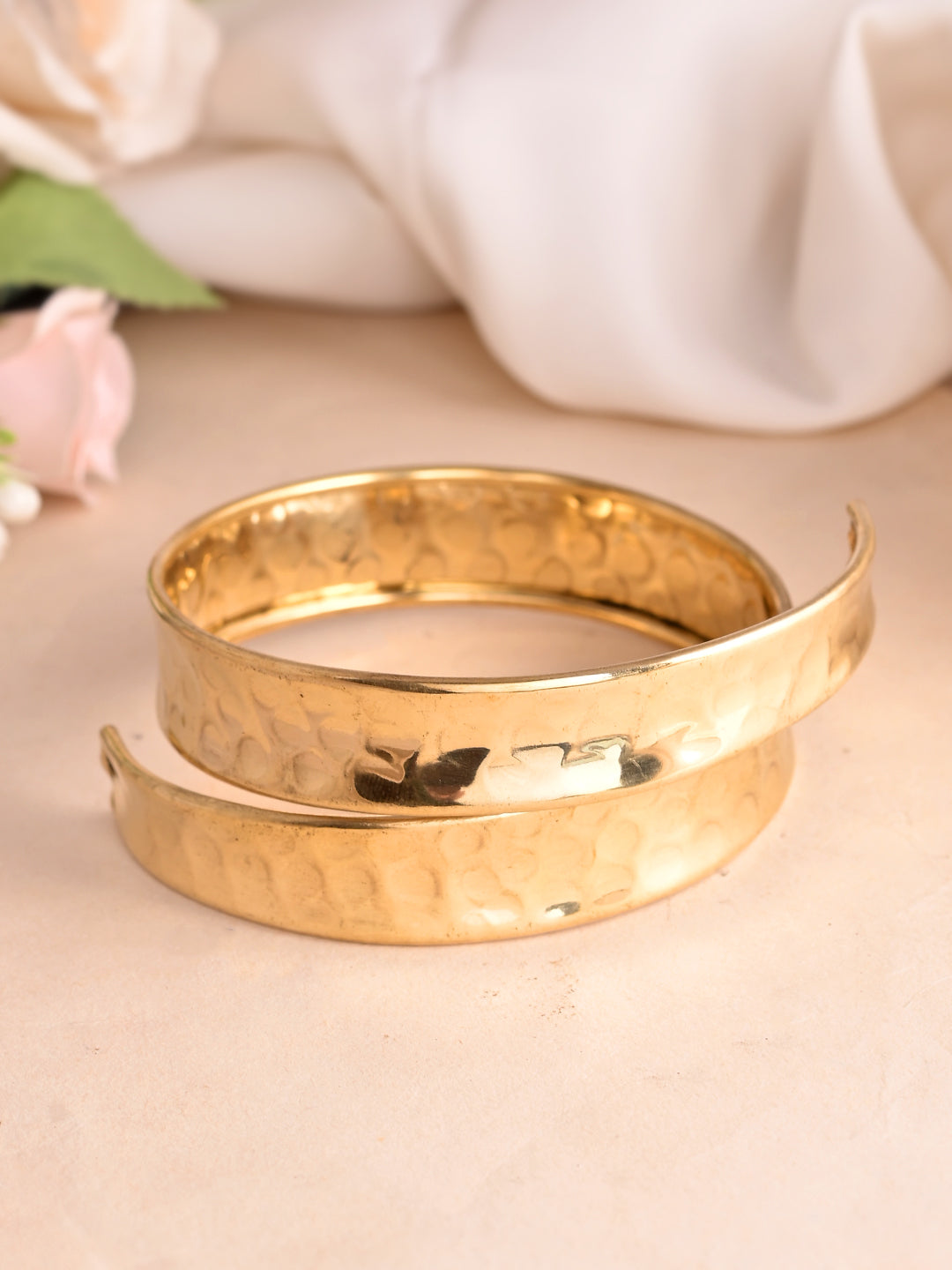 Hand-Hammered Gold Cuffs For Women