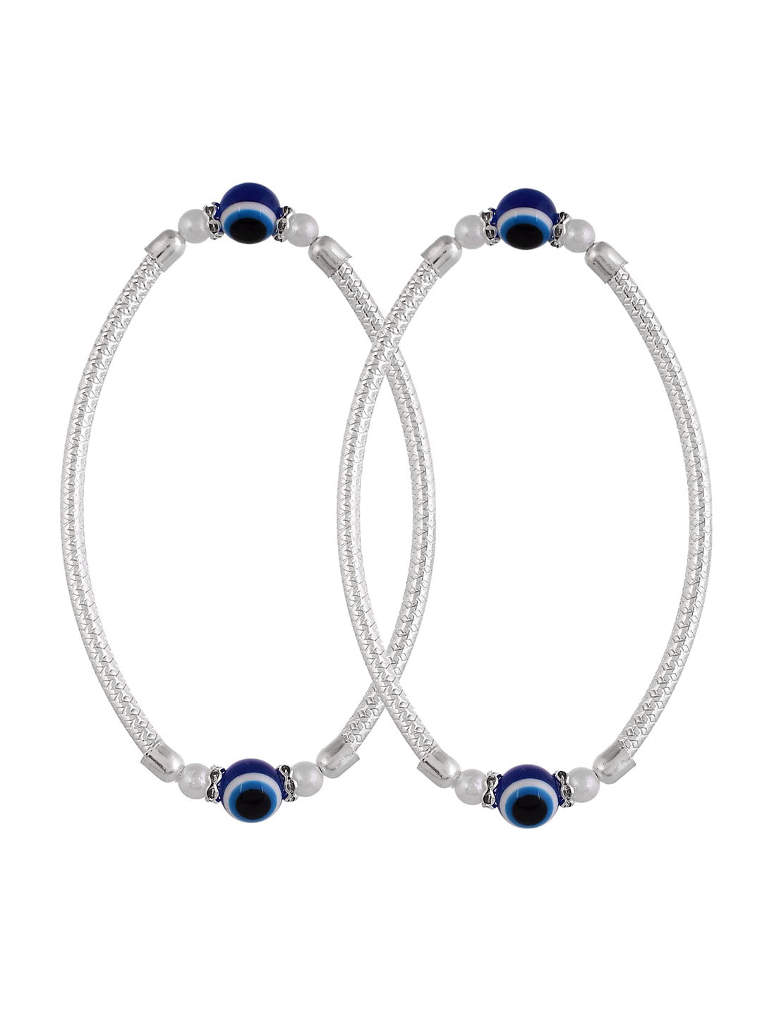 Stylish  Evil Eye  silver tone anklet  for women