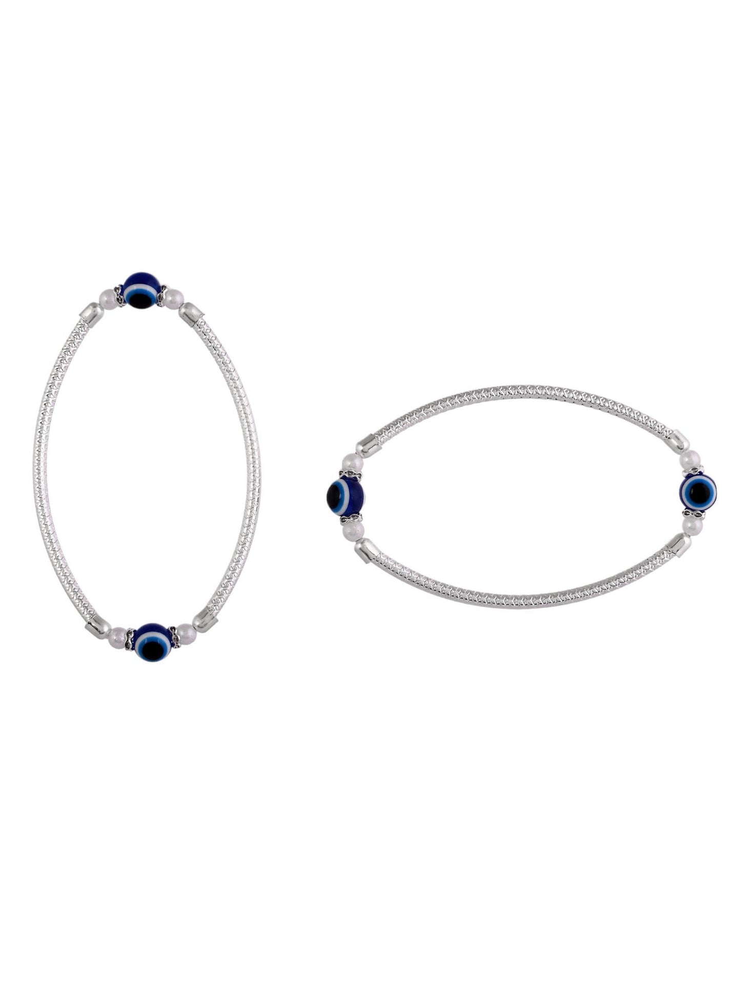 Stylish  Evil Eye  silver tone anklet  for women