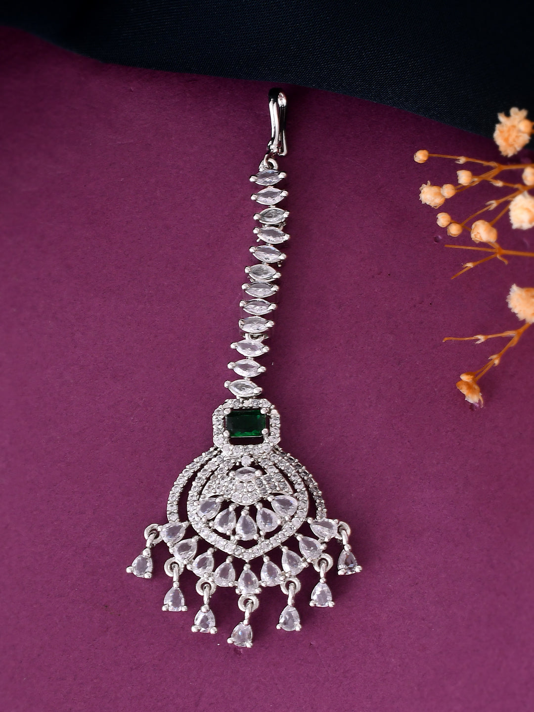 American Diamond Maangtika For Women | Party & AD Jewellery